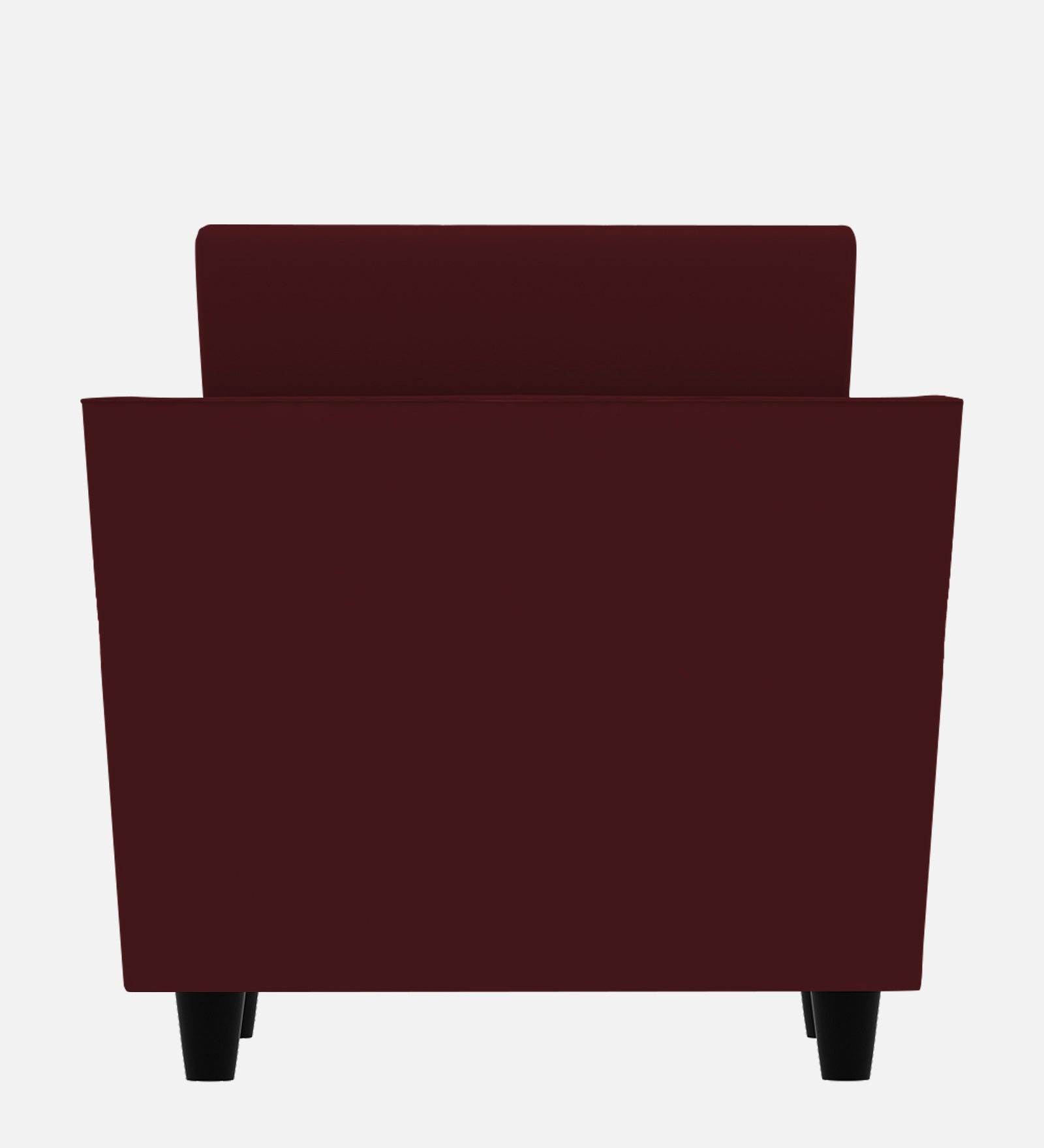 Bristo Velvet 1 Seater Sofa In Blood Maroon Colour With Storage - Febonic Living