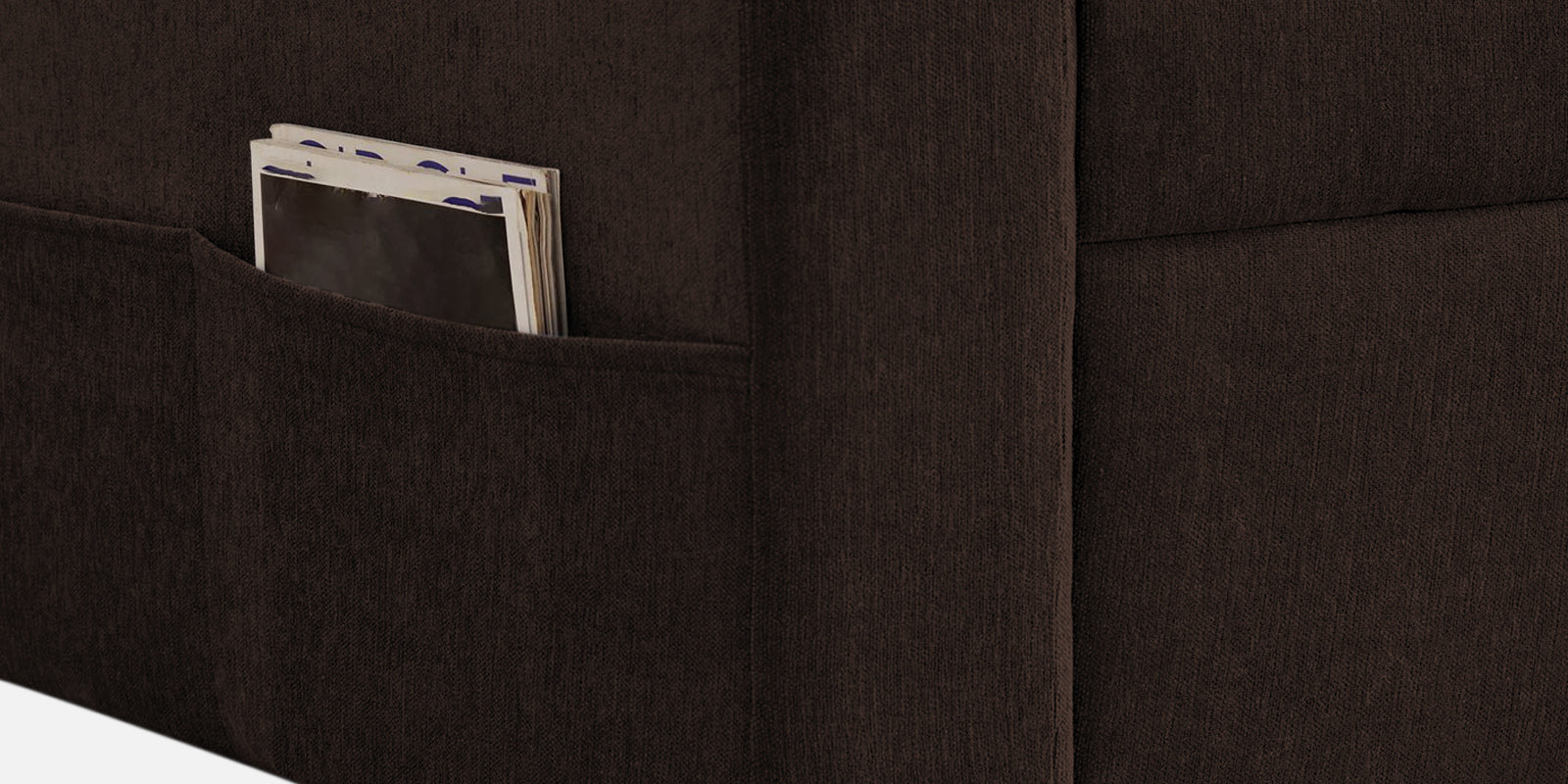 Kara Fabric 3 Seater Pull Out Sofa Cum Bed In Coffee Brown Colour - Febonic Living
