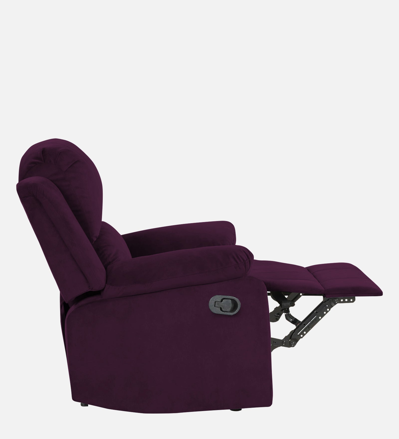 Henry Fabric 1 Seater Manual Recliner In Greek Purple Colour - Febonic Living