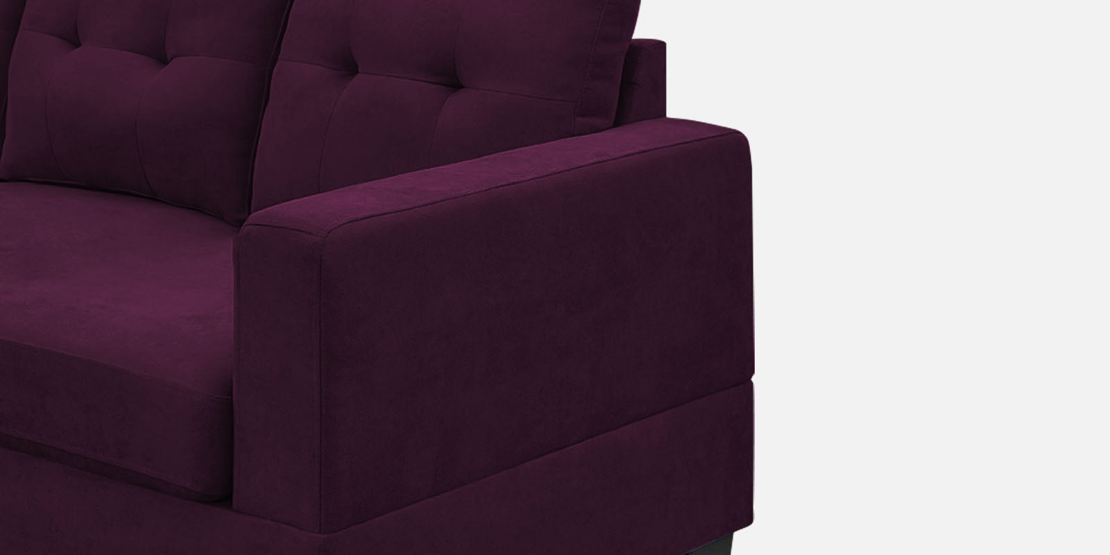 Thomas Fabric RHS Sectional Sofa (2+Lounger) In Greek Purple Colour - Febonic Living