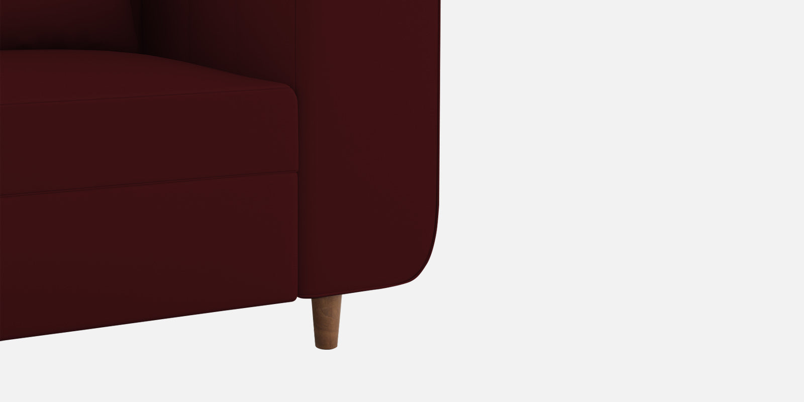 Sumo Velvet 3 Seater Sofa In Dark Maroon Colour - Febonic Living