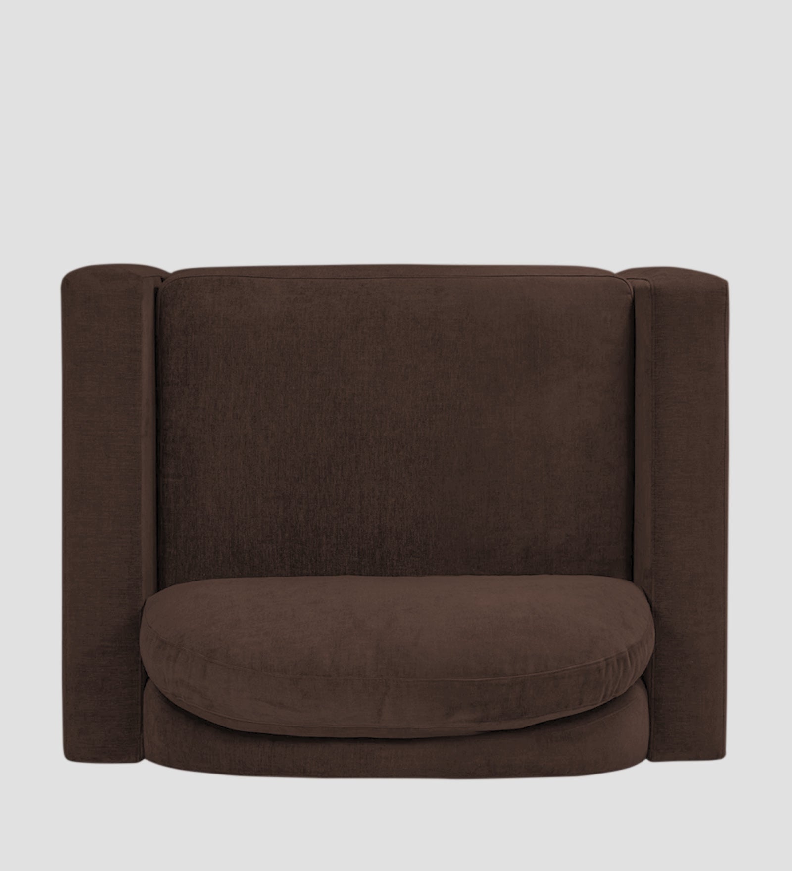 Dara Fabric 1 Seater Sofa In Coffee Brown Colour - Febonic Living