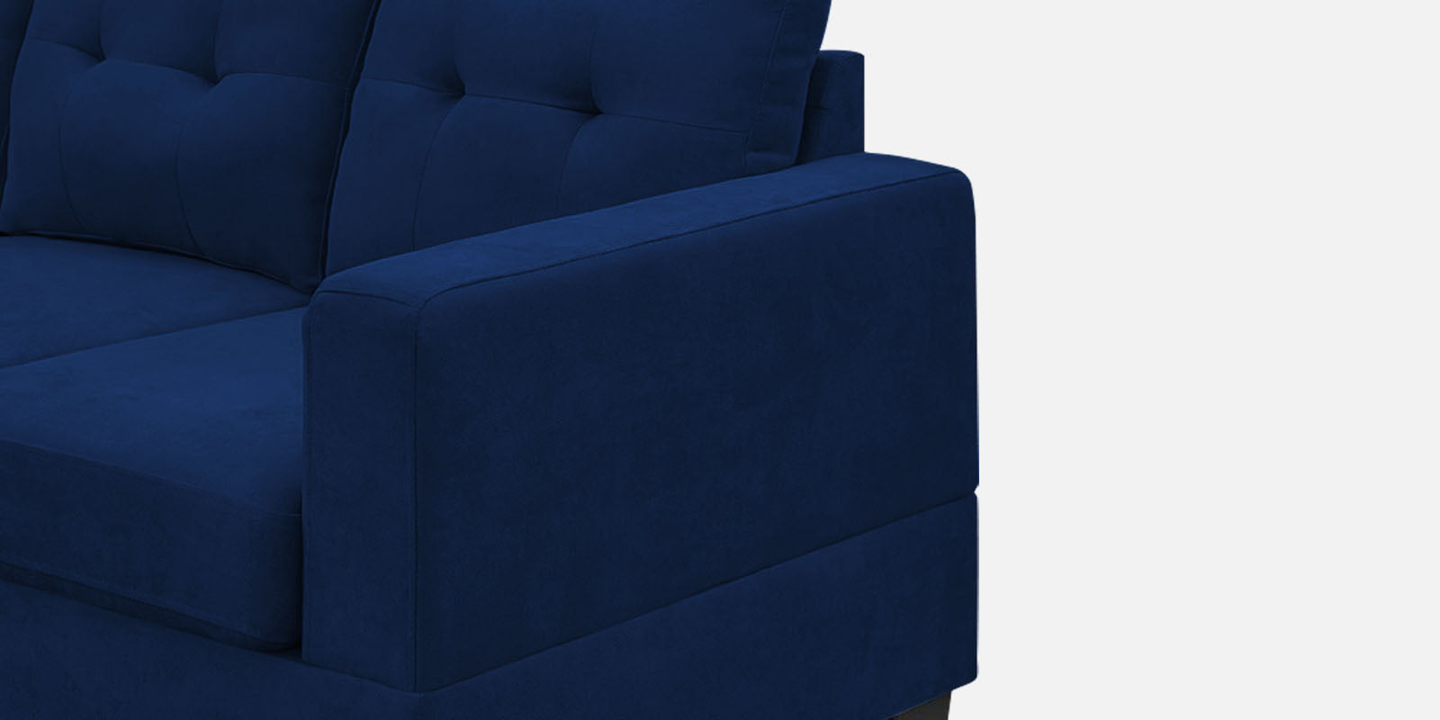 Thomas Fabric RHS Sectional Sofa (3+Lounger) In Royal Blue Colour - Febonic Living