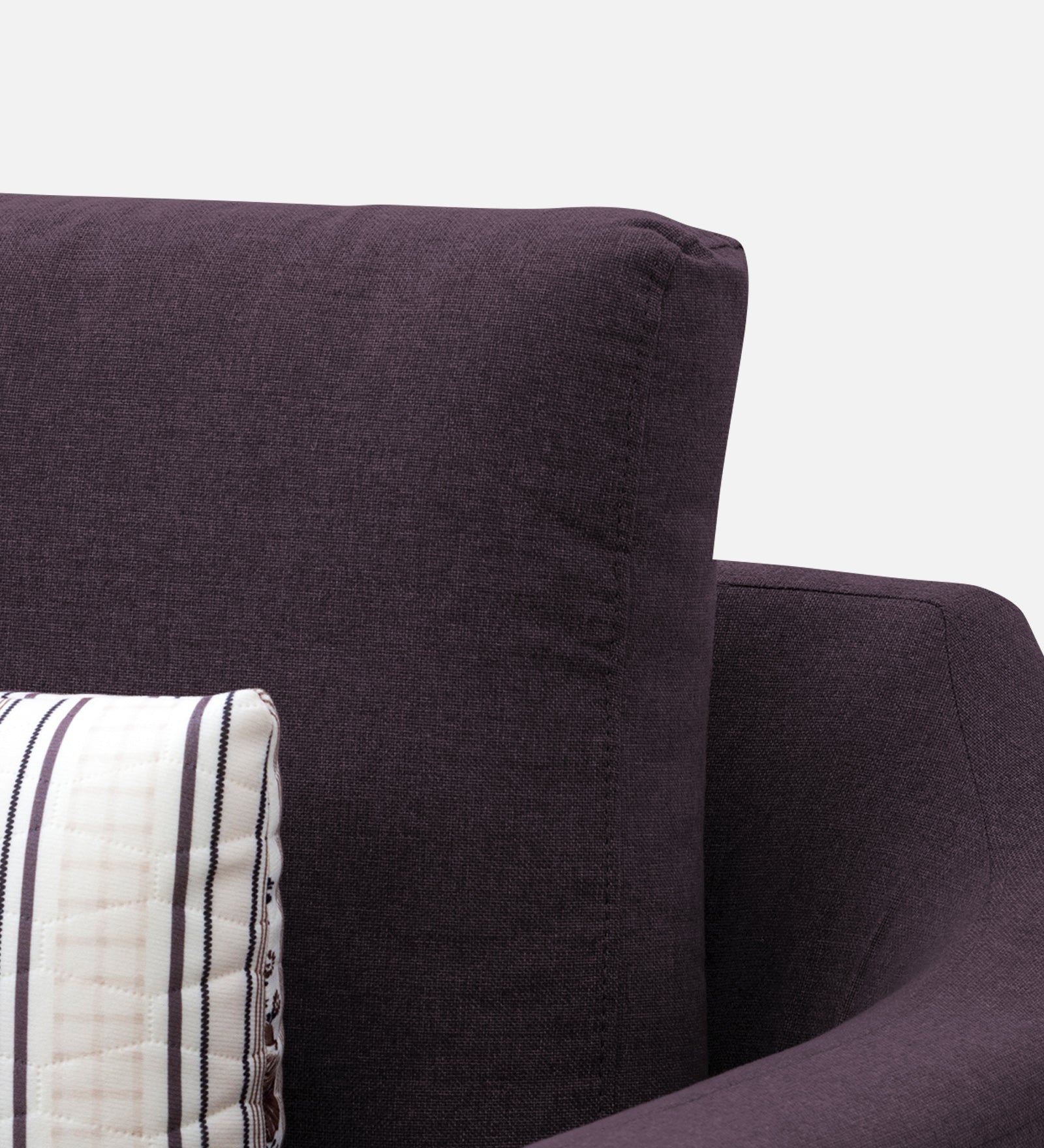 Kevin Fabric 1 Seater Sofa In Greek Purple Colour - Febonic Living