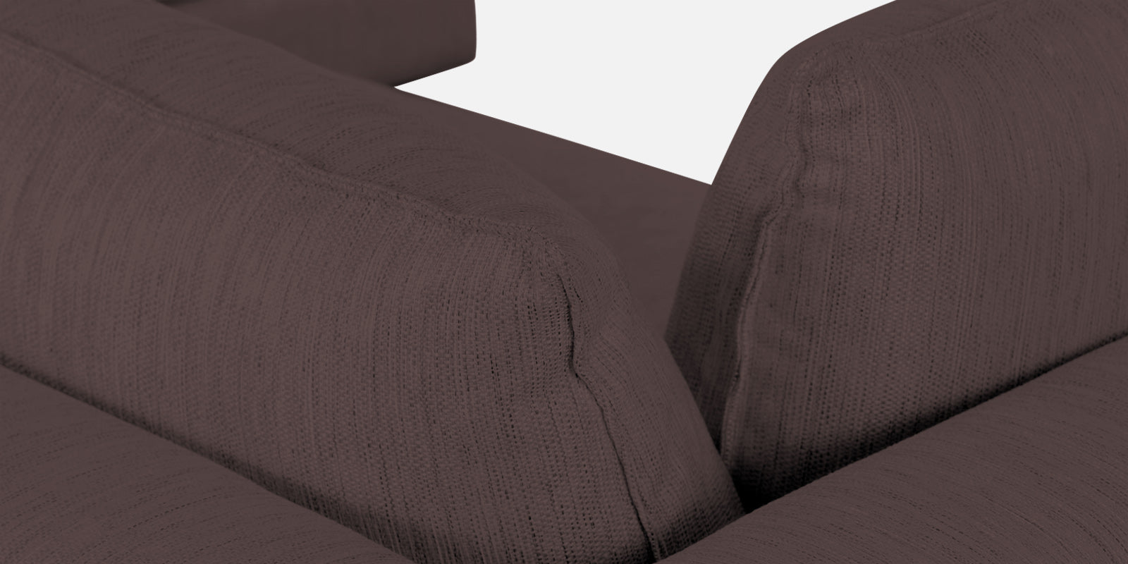 Ziggy Fabric RHS Sectional Sofa (3+Lounger) In Night Brown Colour - Febonic Living