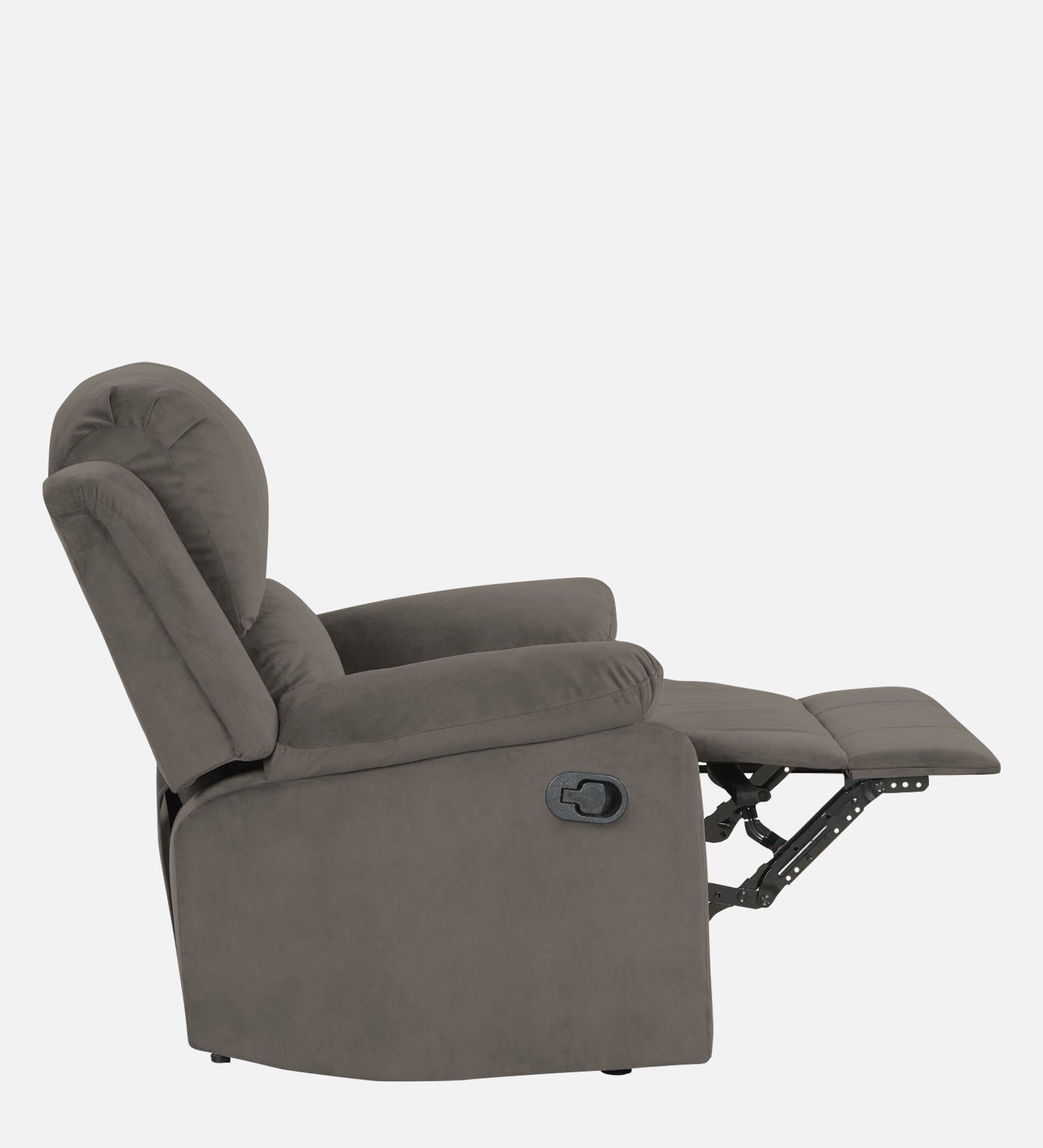 Henry Fabric 1 Seater Manual Recliner In Battle Grey Colour - Febonic Living
