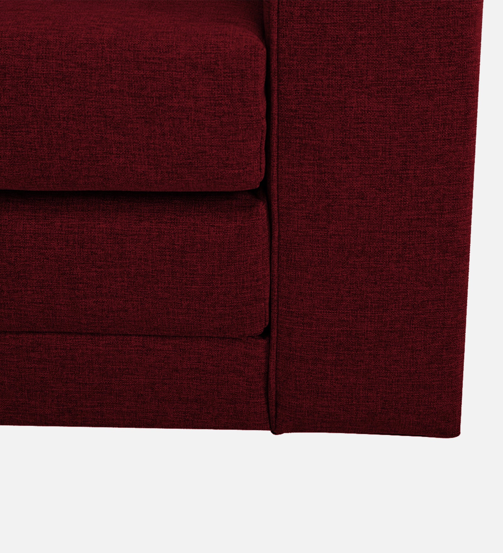 Kenia Fabric 1 Seater Foldable Sofa Cum Bed In Ruby Red Colour - Febonic Living