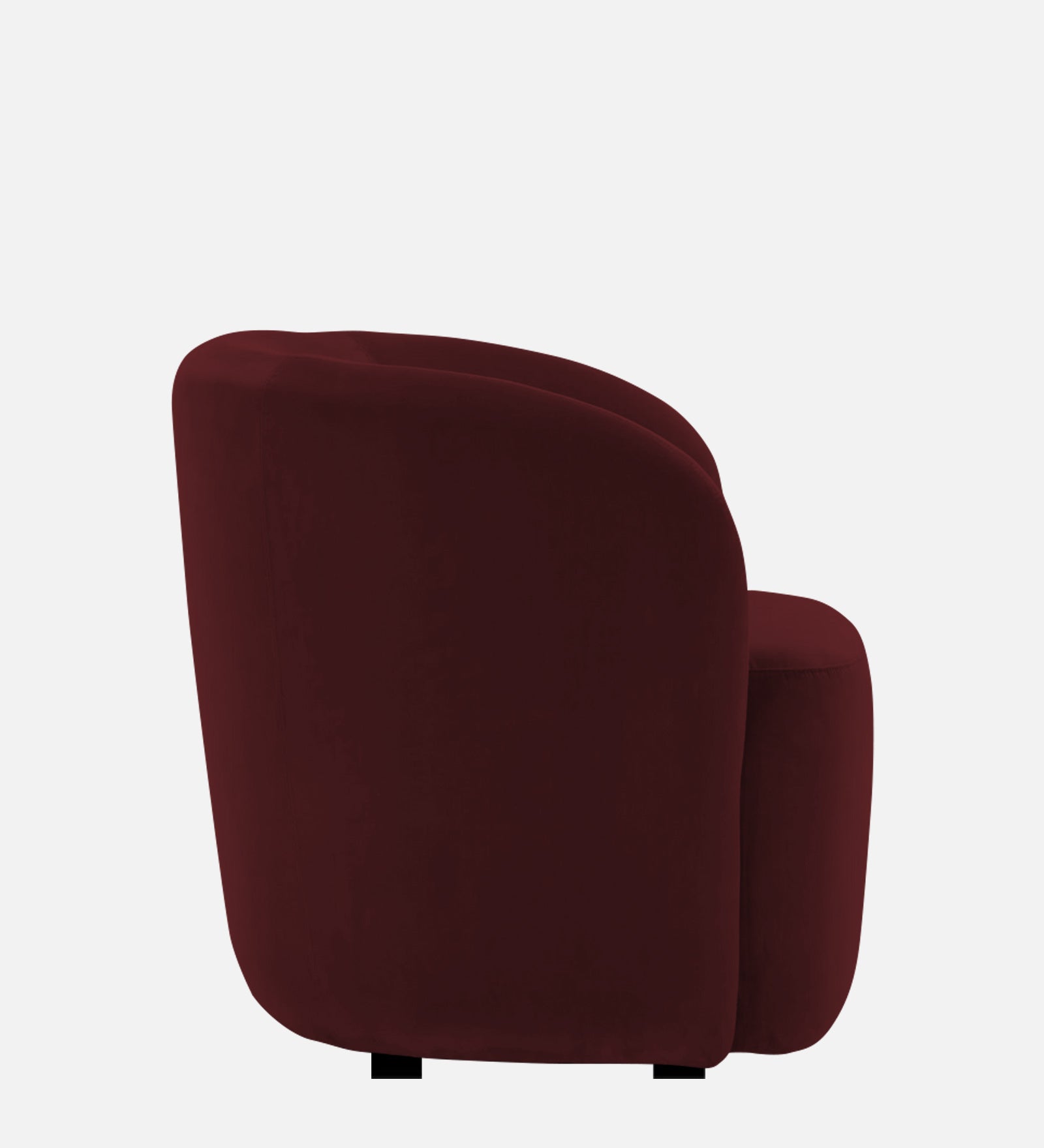 Lucky Velvet Wing Chair In Dark Maroon Colour - Febonic Living
