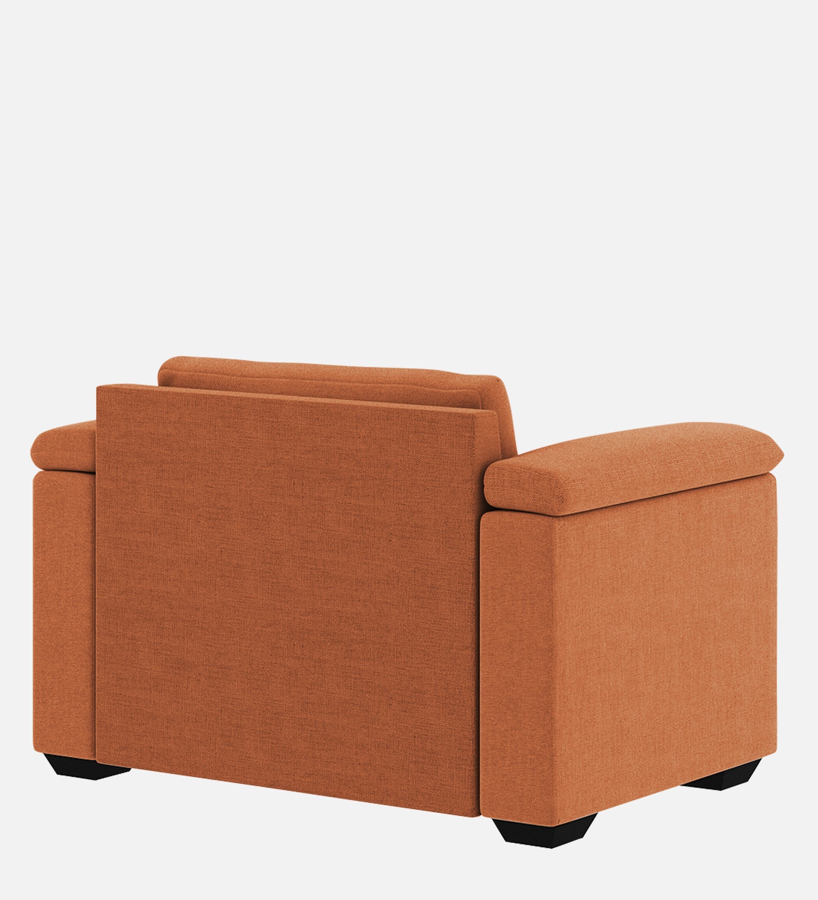 Andres Fabric 1 Seater Sofa In Safforn Orange Colour - Febonic Living