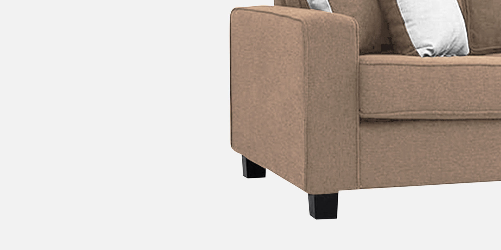 Ladybug Fabric 2 Seater Sofa In Cookie Beige Colour - Febonic Living