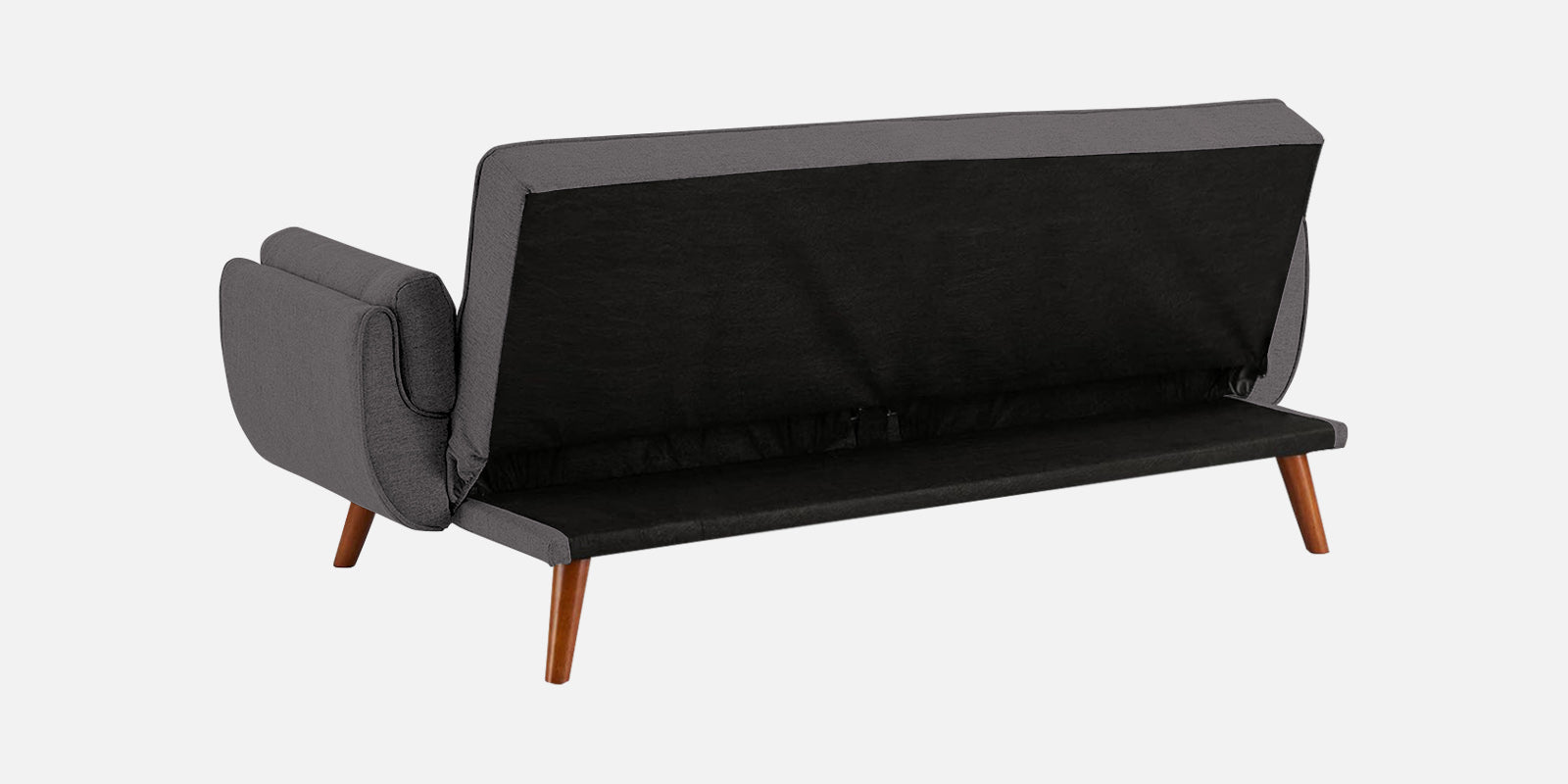 Melano Fabric 3 Seater Convertible Sofa Cum Bed In Sudo Grey Colour - Febonic Living