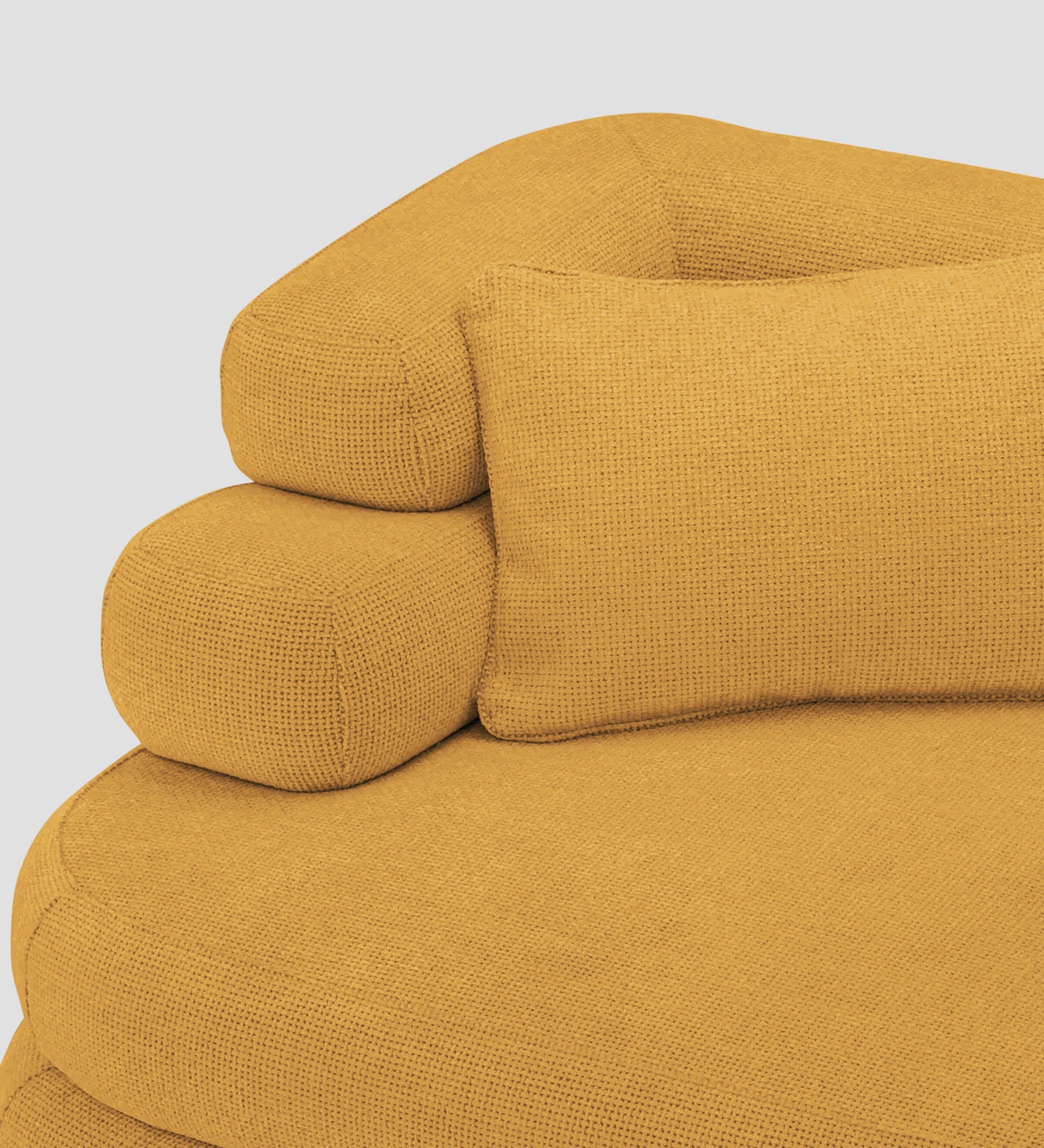 Wener Fabric 1 Seater Sofa In Corn Yellow Colour - Febonic Living