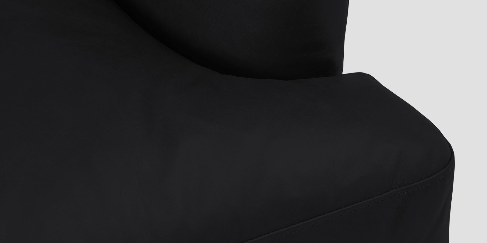 Sterio Leatherette 2 Seater Sofa In Light Black Colour - Febonic Living