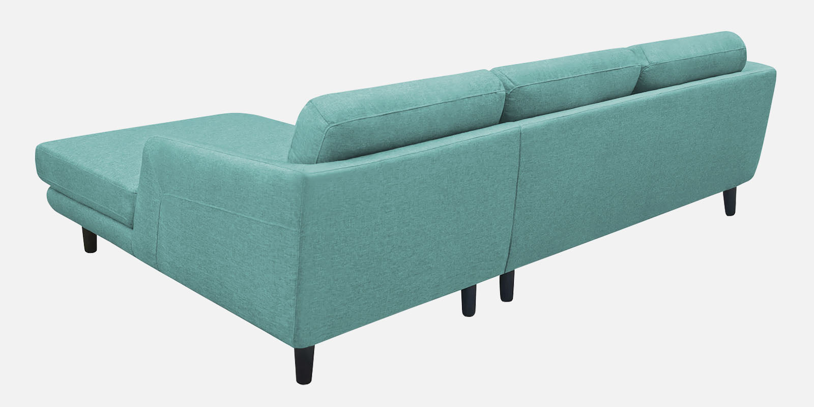 Natasha Velvet LHS Sectional Sofa (3+Lounger) In Barmunda Aqua Colour - Febonic Living