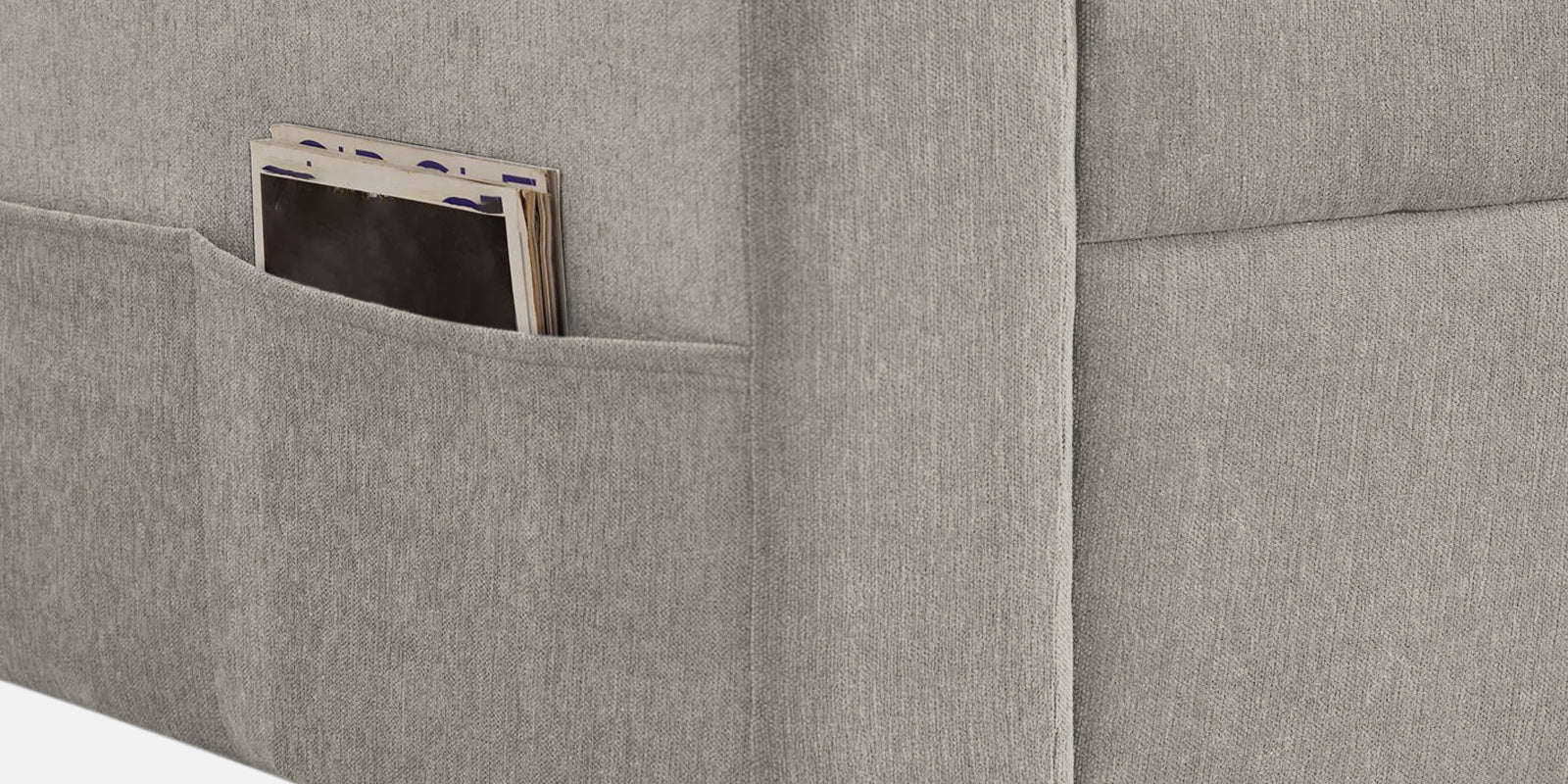 Kara Fabric 2 Seater Pull Out Sofa Cum Bed In Ash Grey Colour - Febonic Living