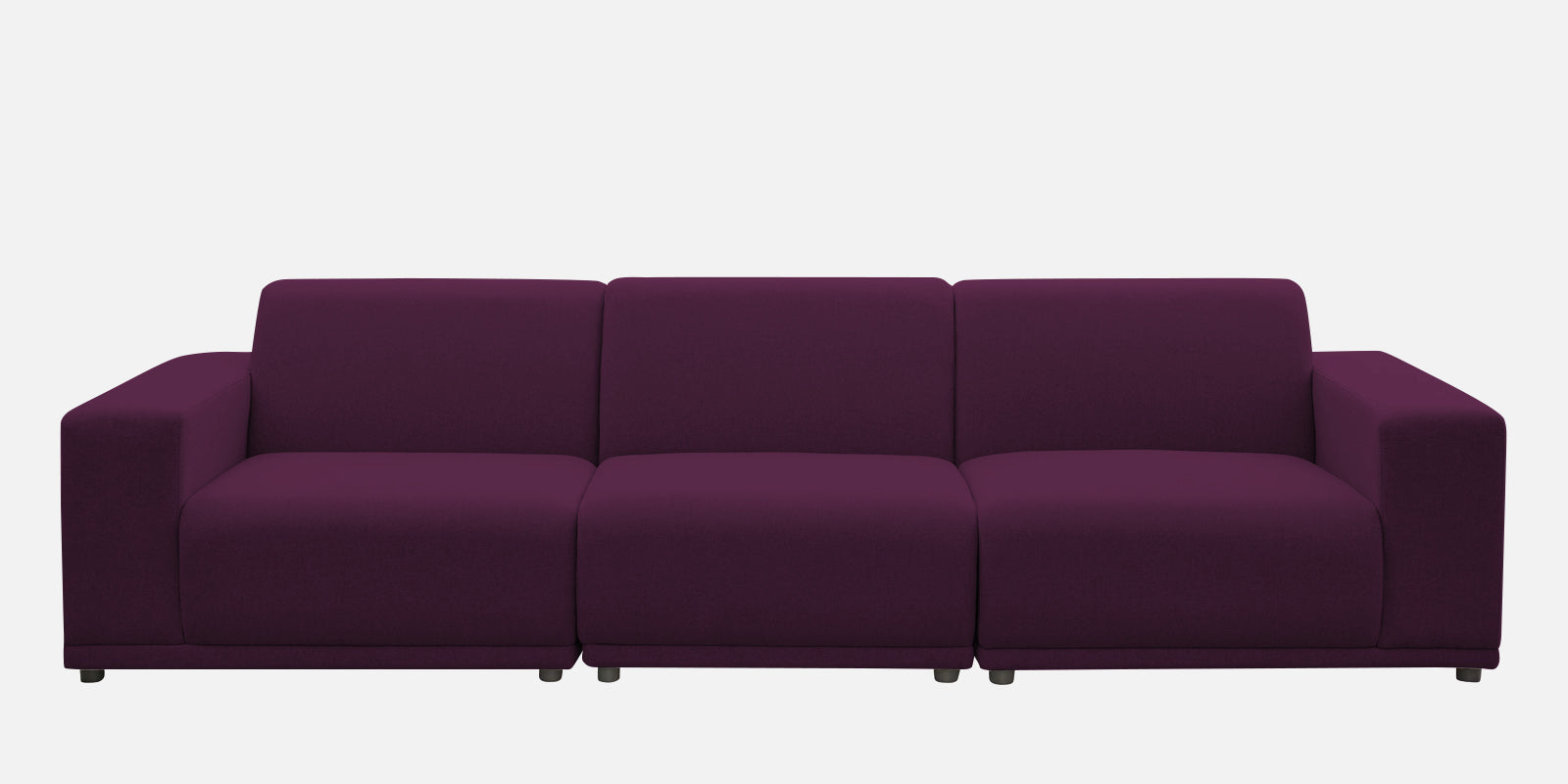 Adam Fabric LHS Sectional Sofa (3+Ottoman Lounger) In Greek Purple Colour - Febonic Living