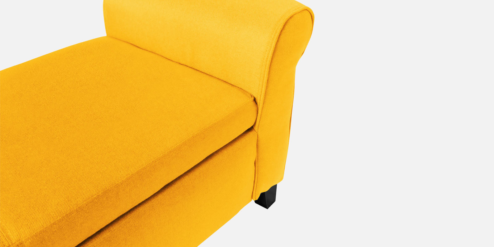 Molo Fabric 2 Seater Recamier in Bold Yellow Colour With Storage