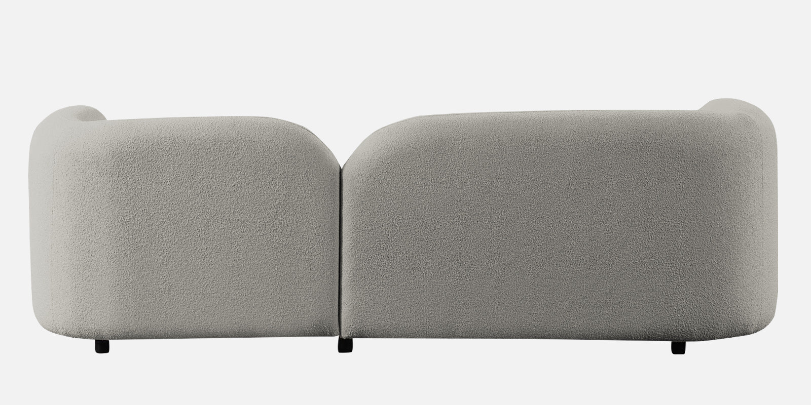 Corny Boucle Fabric 3 Seater Sofa In Fog Grey Colour - Febonic Living