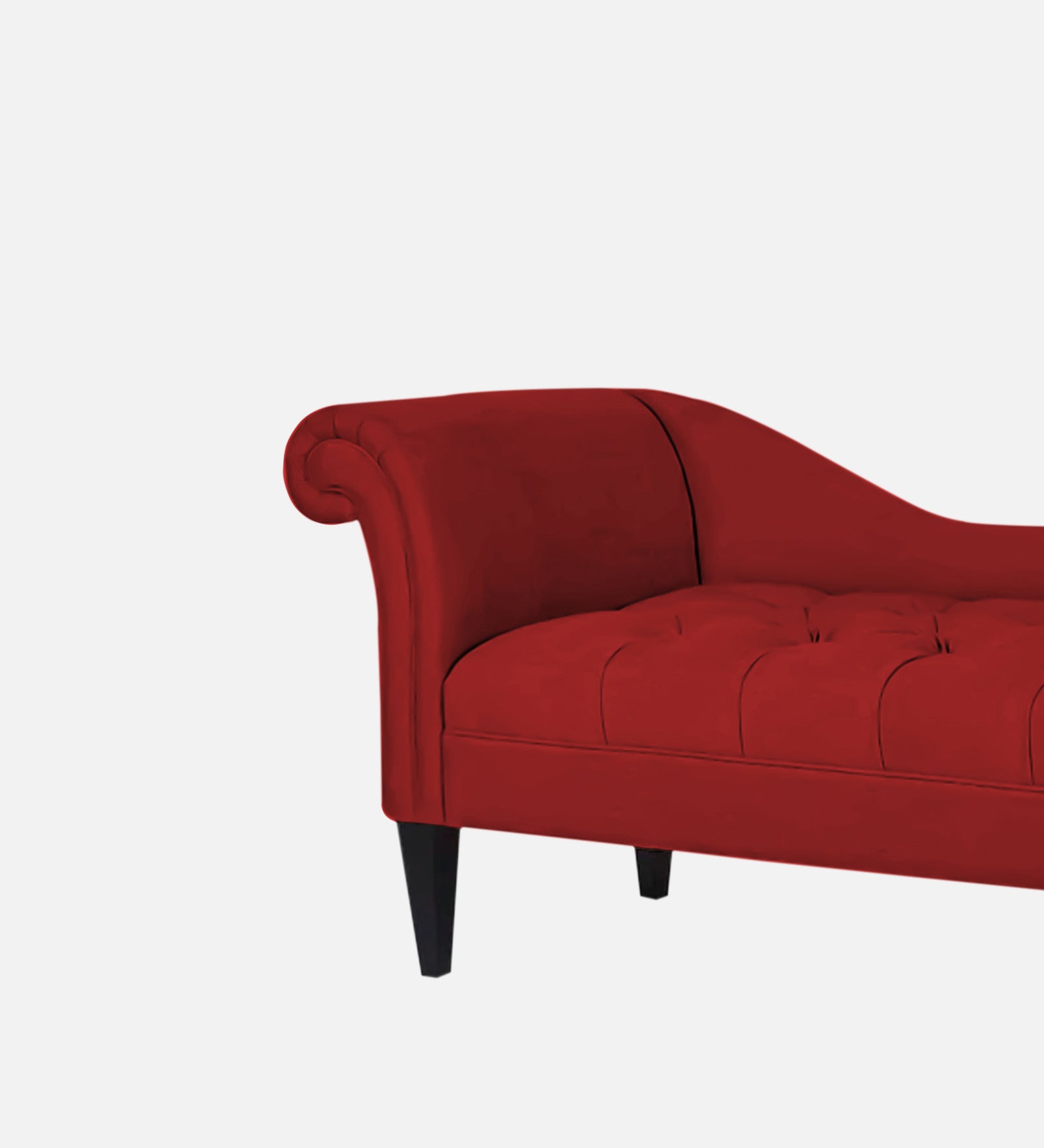 Adria Fabric RHS Chaise Lounger In Blood Maroon Colour - Febonic Living