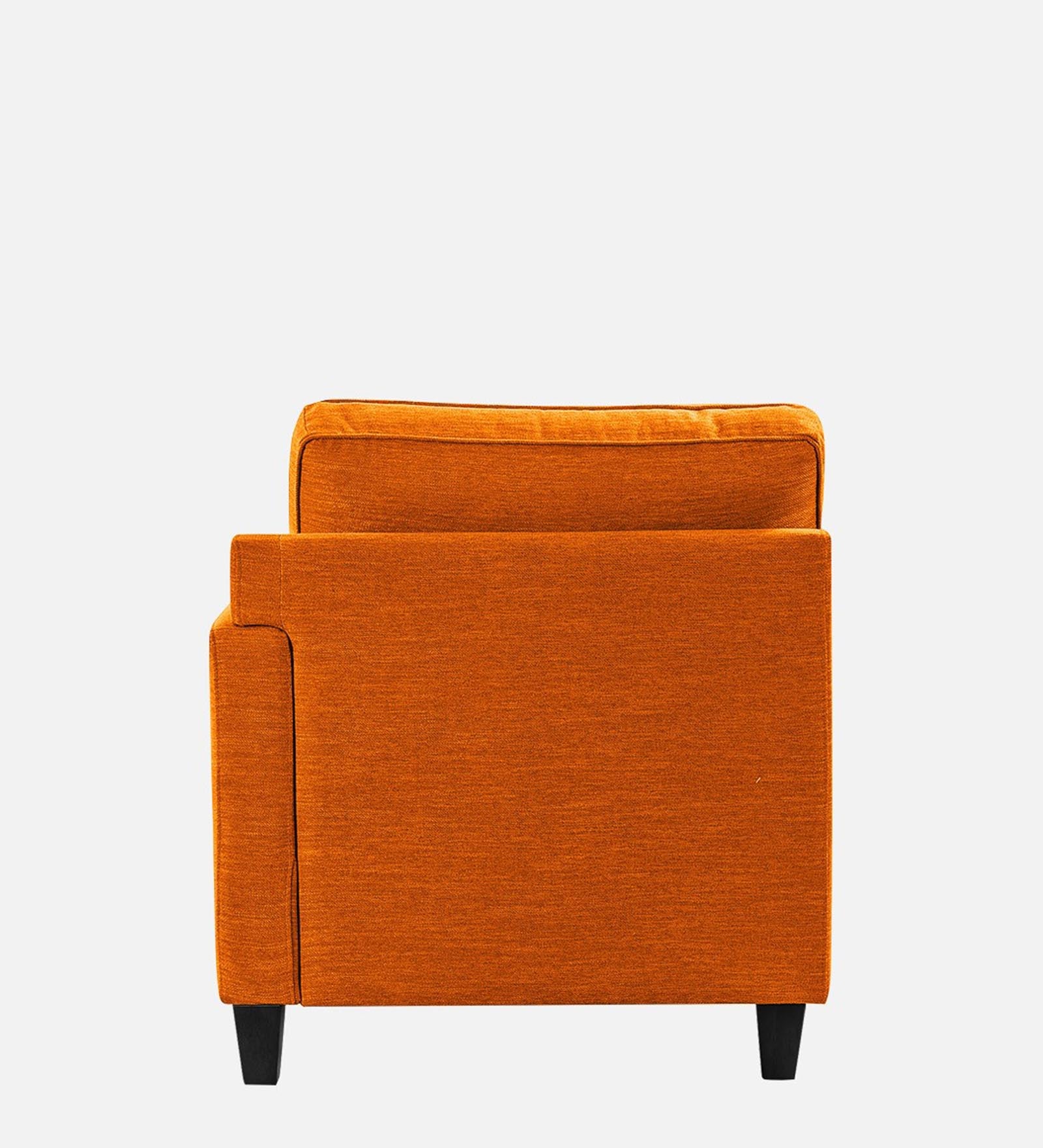 Royee Fabric RHS Chaise Lounger In Vivid Orange Colour With Storage - Febonic Living