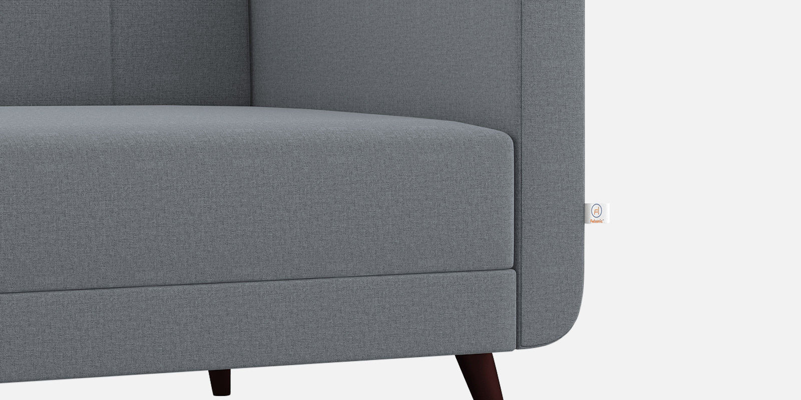 Wiki Velvet 3 Seater Sofa In Pubble Grey Colour - Febonic Living