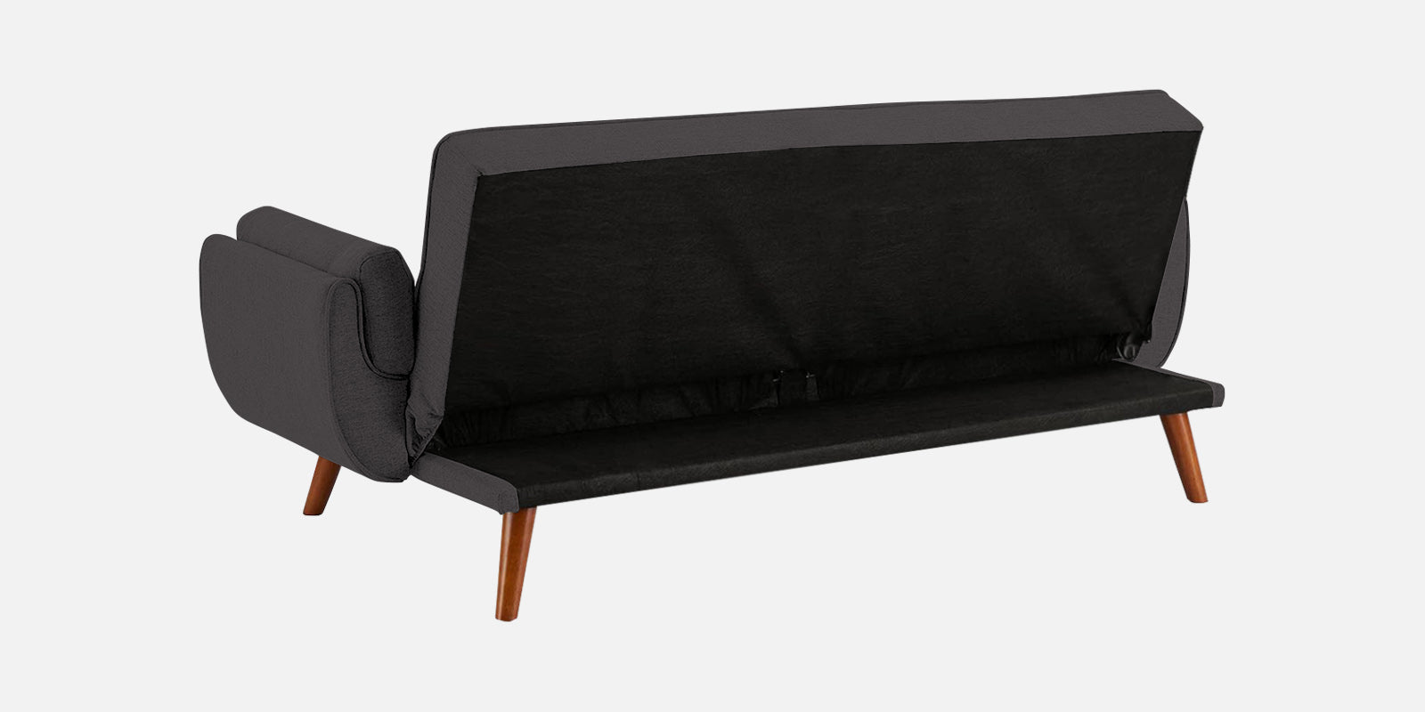 Melano Fabric 3 Seater Convertible Sofa Cum Bed In Maba Grey Colour - Febonic Living