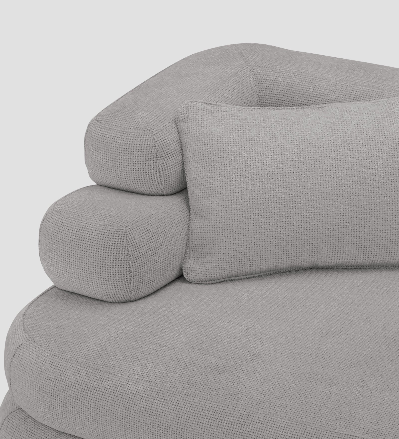 Wener Fabric 1 Seater Sofa In Silver Grey Colour - Febonic Living
