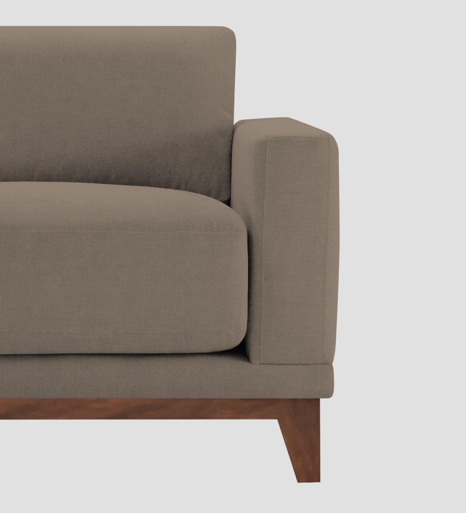 Esha Fabric 1 Seater Sofa In Hazel Beige Colour - Febonic Living