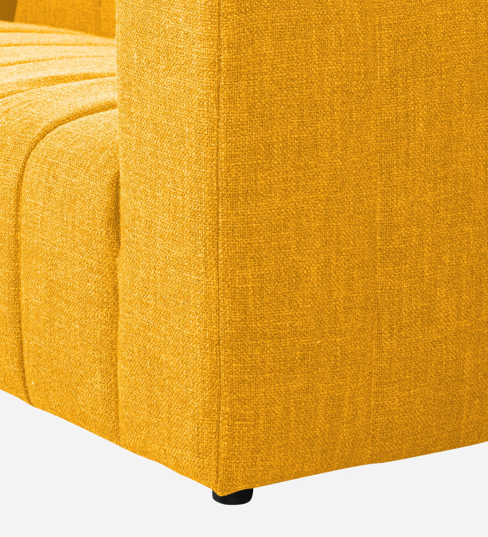Lara Fabric 1 Seater Sofa In Bold Yellow Colour - Febonic Living