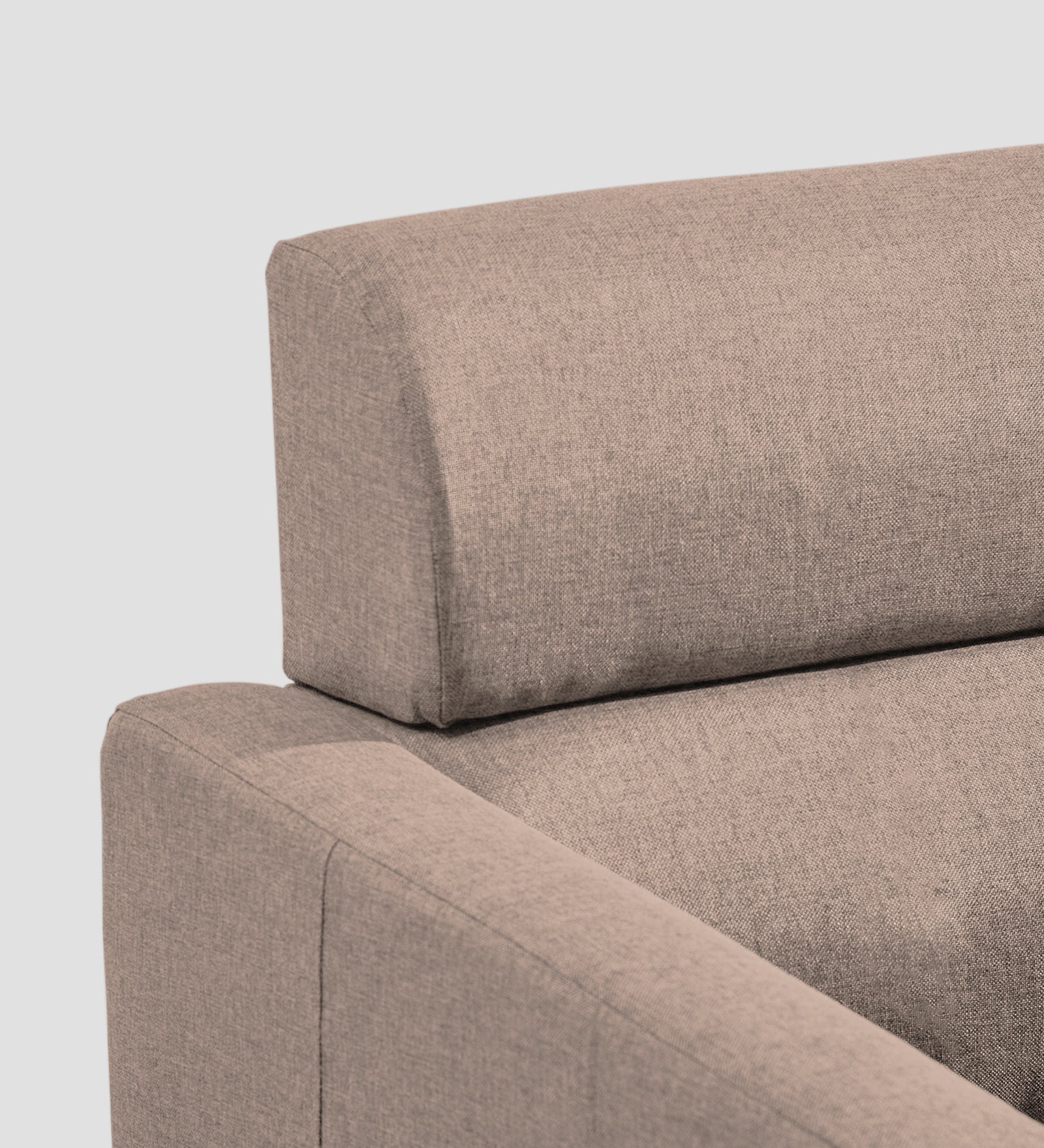 Devo Fabric 1 Seater Sofa In Kadhi Beige Colour - Febonic Living