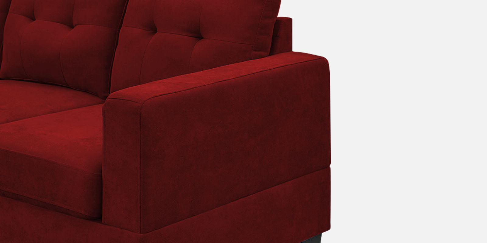 Thomas Fabric RHS Sectional Sofa (3+Lounger) In Blood Maroon Colour - Febonic Living