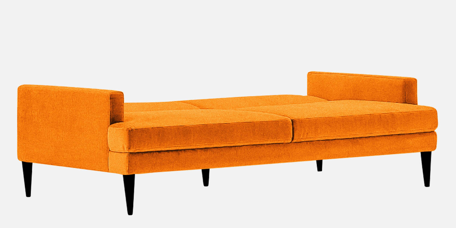 Zoya Fabric 3 Seater Convertible Sofa Cum Bed In Vivid Orange Colour - Febonic Living