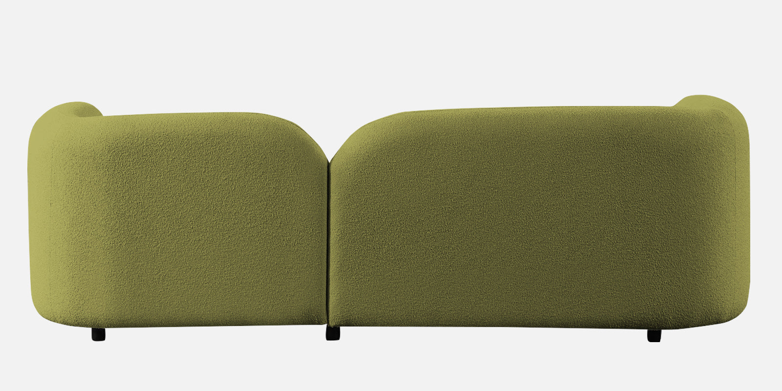 Corny Boucle Fabric 3 Seater Sofa In Apple Green Colour - Febonic Living