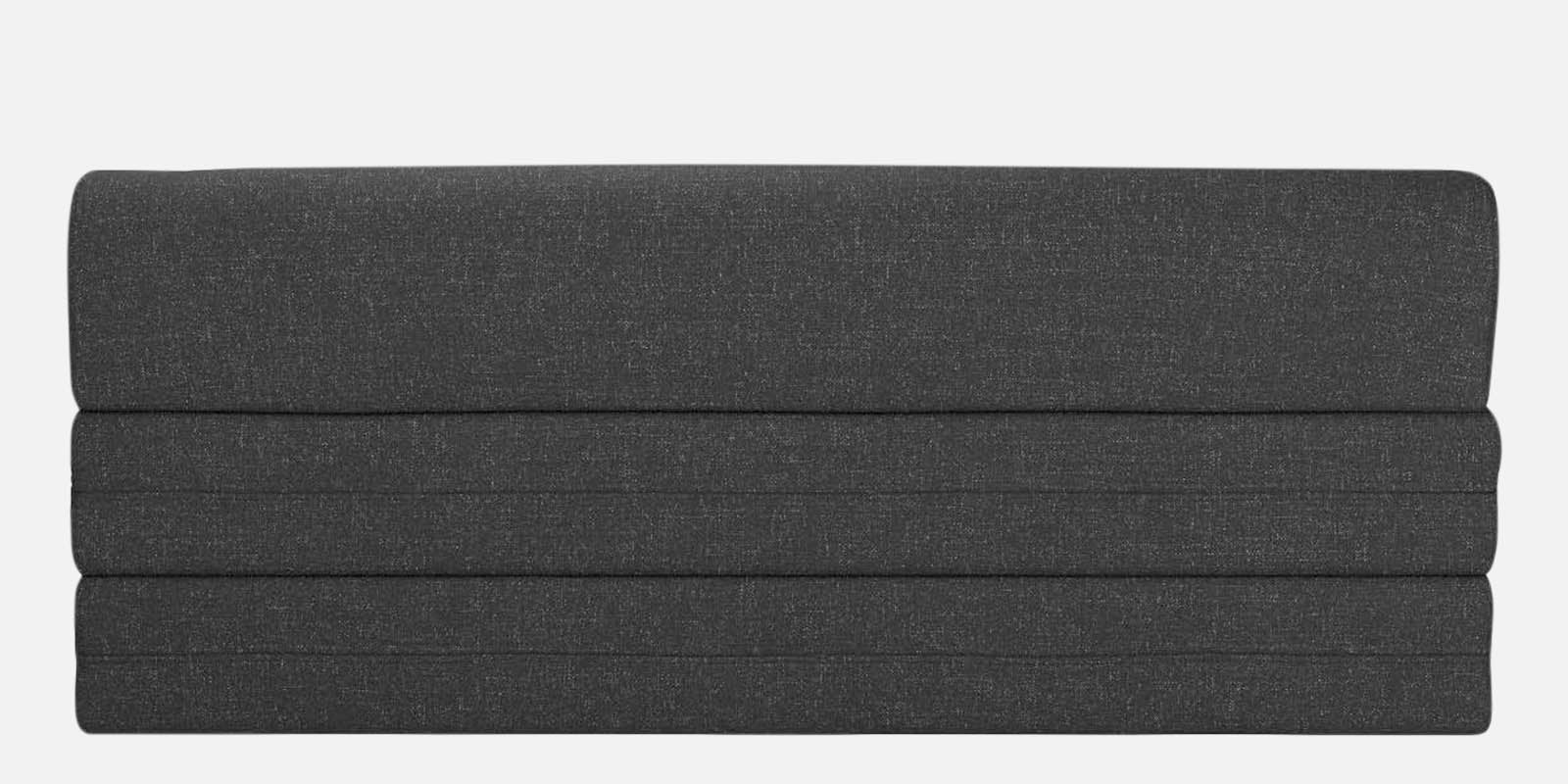 Fleepy Fabric 3 Seater Futon Sofa Cum Bed in Charcoal Grey Colour