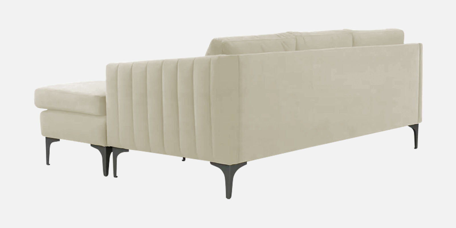 Haru Fabric LHS Sectional Sofa (2+Lounger) In Warm White Colour - Febonic Living