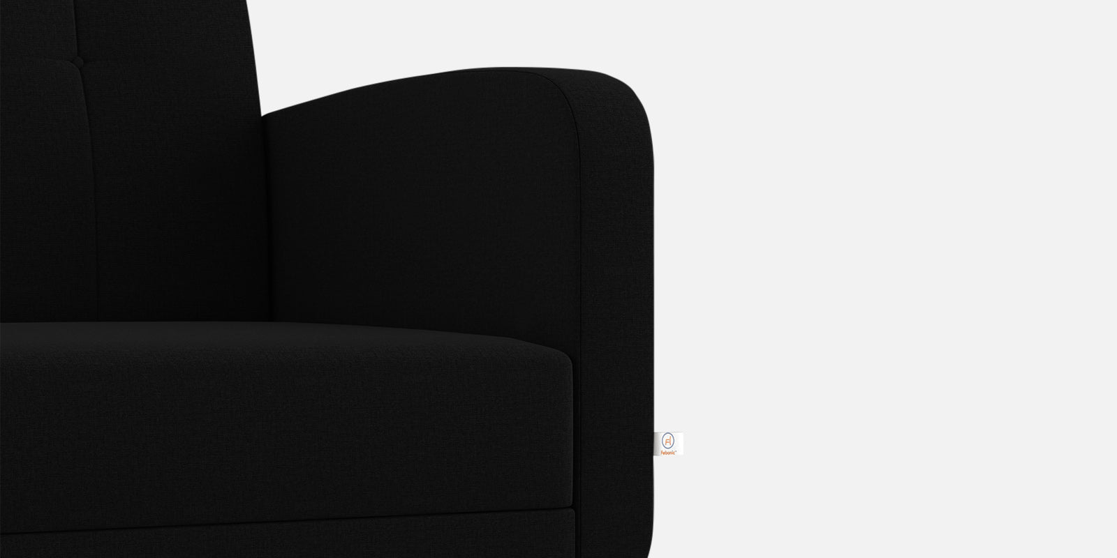 Wiki Velvet 2 Seater Sofa In Adam Black Colour - Febonic Living