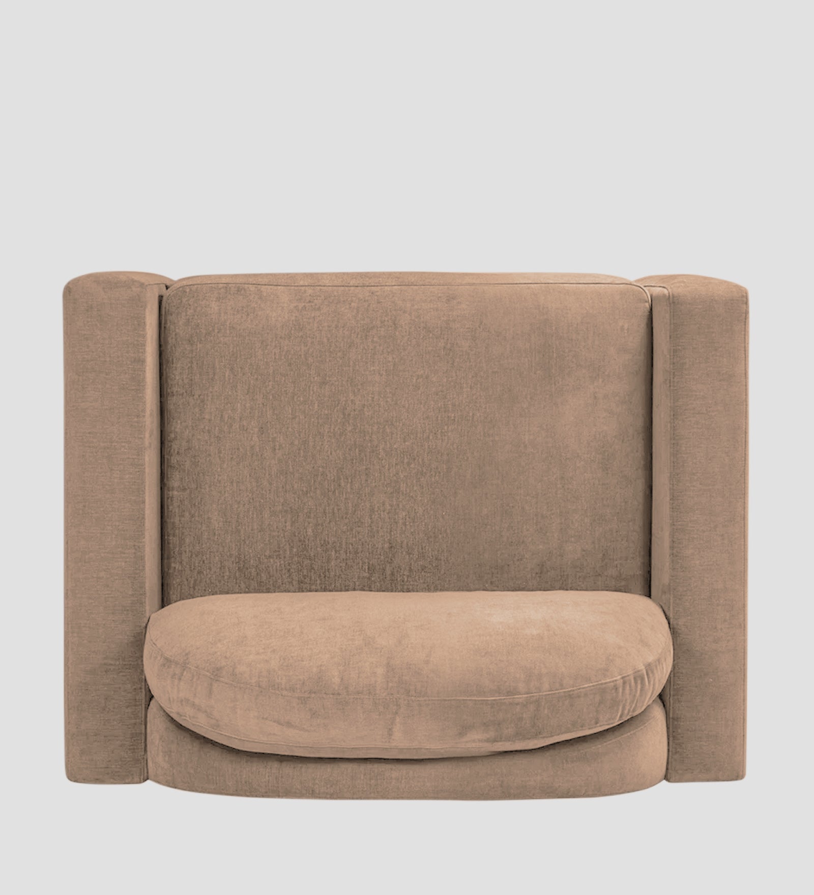 Dara Fabric 1 Seater Sofa In Cookie Beige Colour - Febonic Living