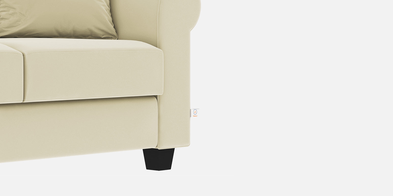 Numonk Velvet 2 Seater Sofa In Warm White Colour - Febonic Living