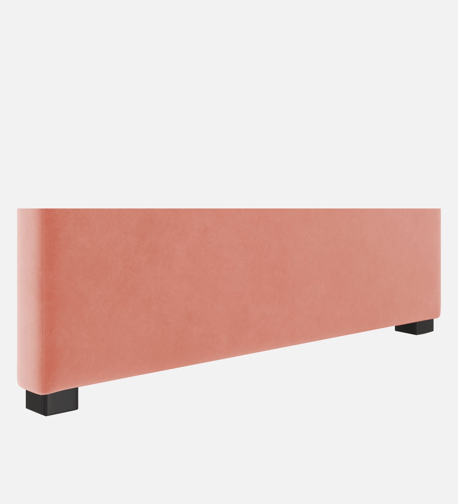 Maro Velvet Upholstered Single Size Bed In Blush Pink Colour - Febonic Living