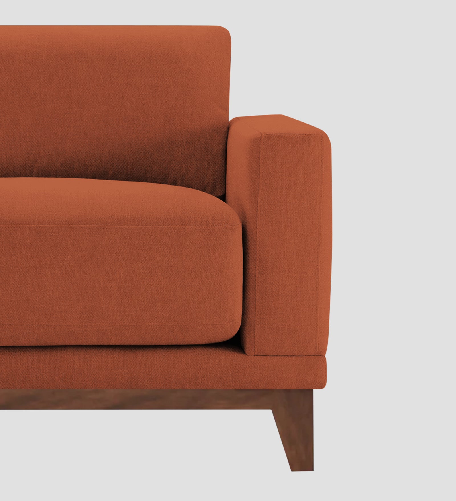 Esha Fabric 1 Seater Sofa In Royal Orange Colour - Febonic Living
