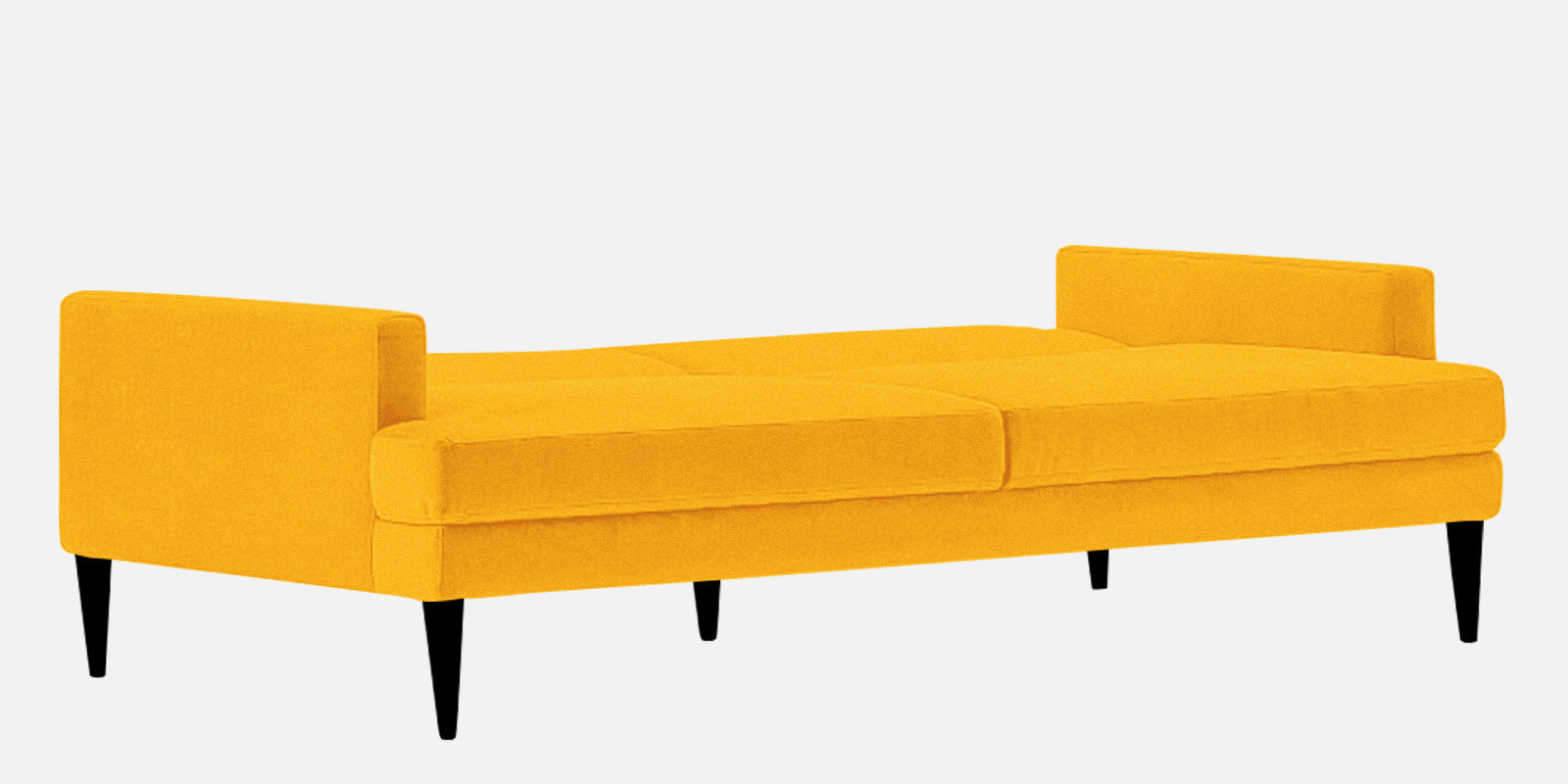 Zoya Fabric 3 Seater Convertible Sofa Cum Bed In Bold Yellow Colour - Febonic Living