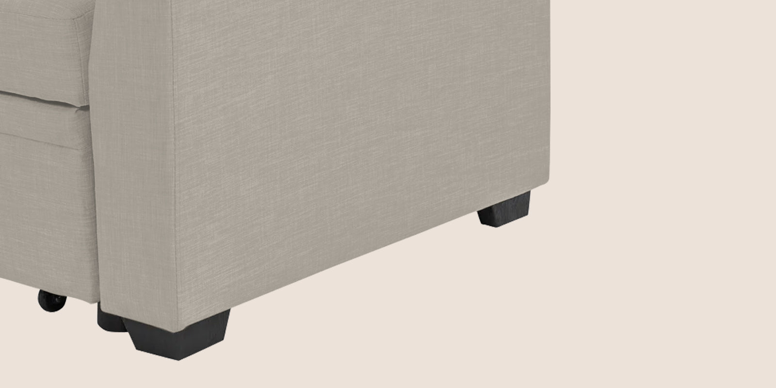 Jody Fabric 3 Seater Pull Out Sofa Cum Bed In Ash Grey Colour With Storage - Febonic Living