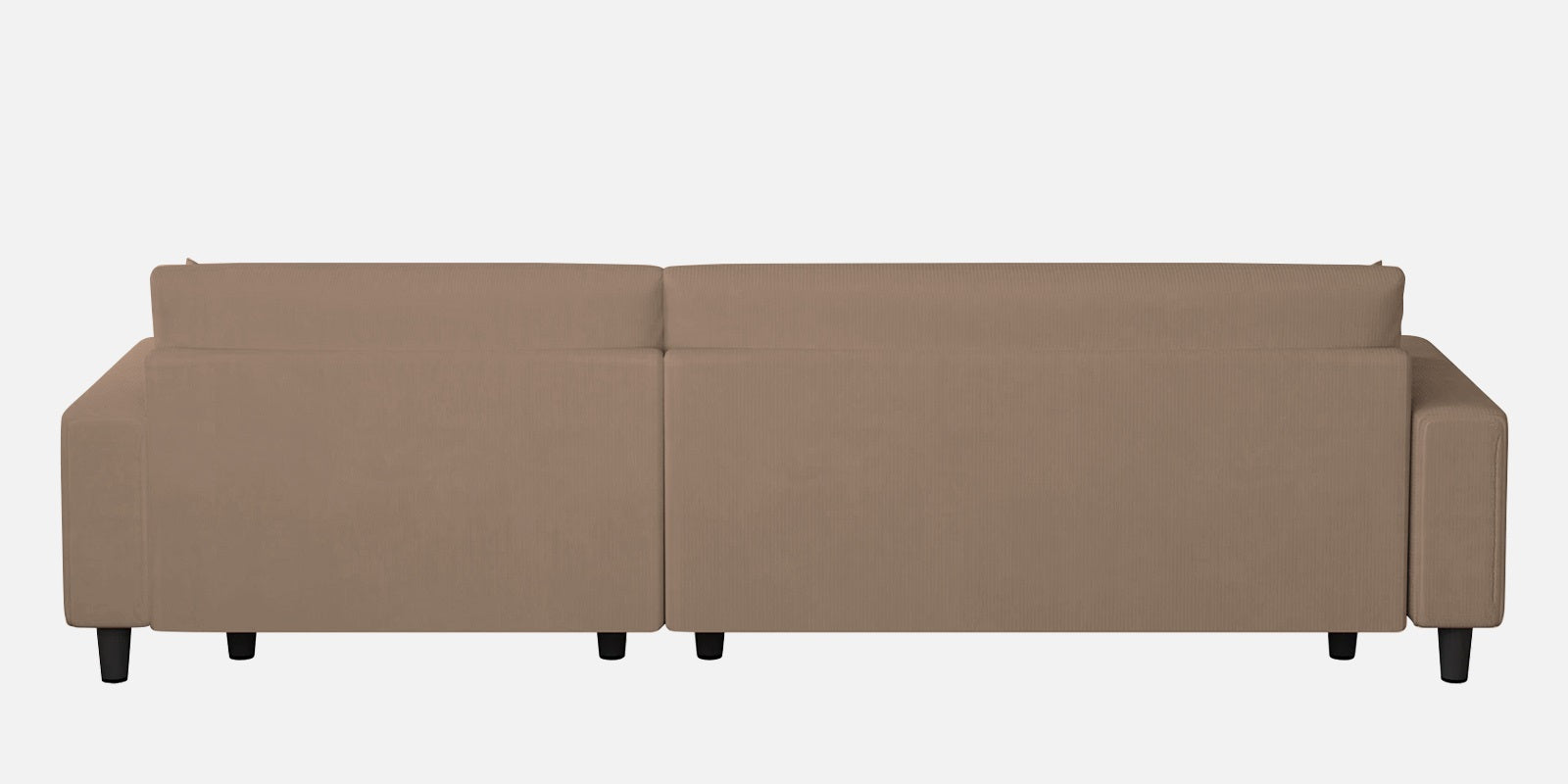 Peach Fabric LHS 6 Seater Sofa Cum Bed With Storage In Cookie Beige Colour - Febonic Living