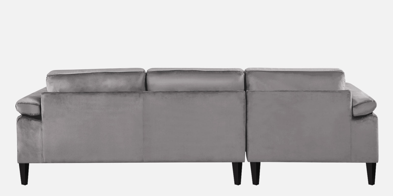 Vegas Velvet RHS Sectional Sofa (3+Lounger) In Concrete Grey Colour - Febonic Living