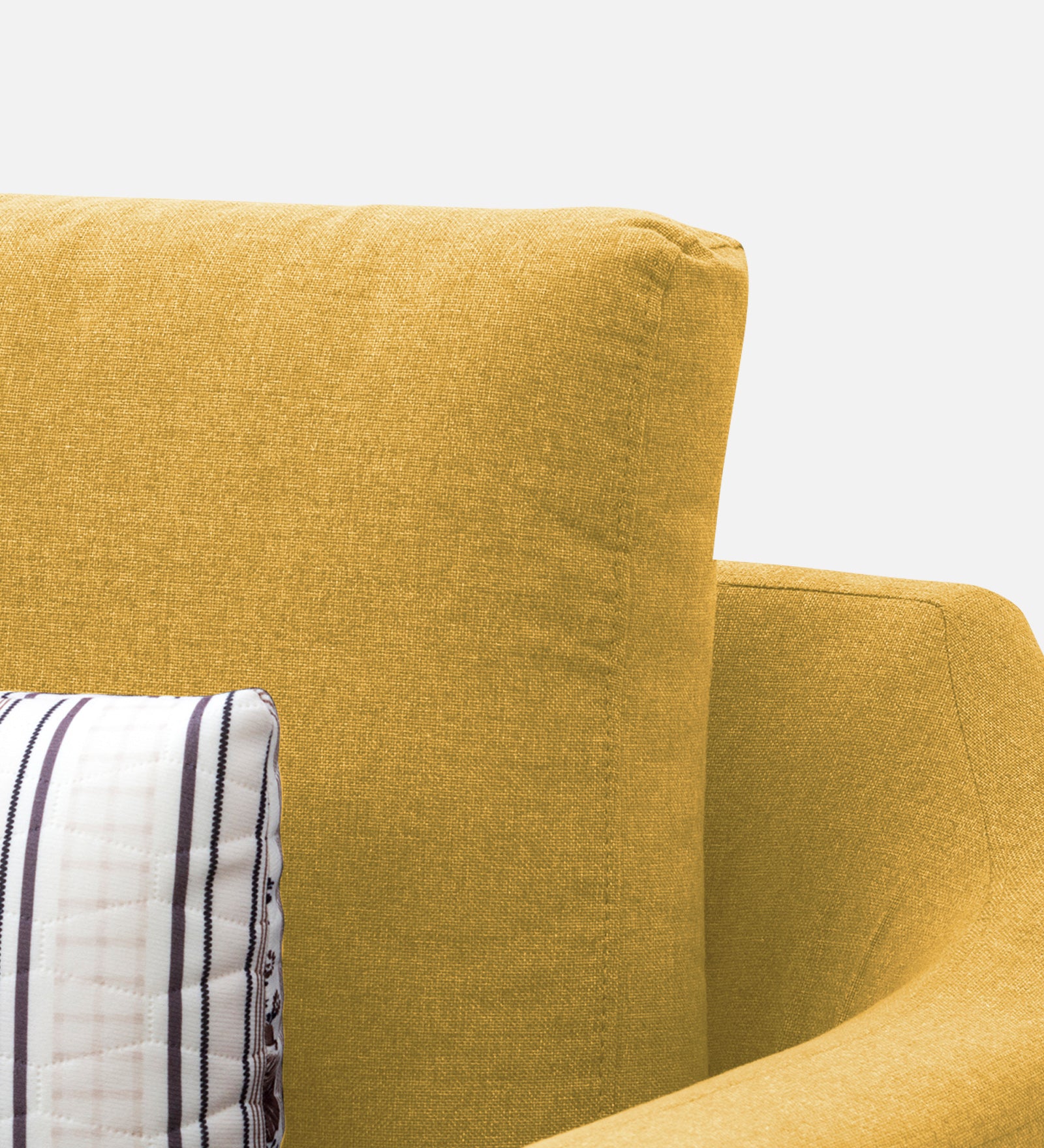 Kevin Fabric 1 Seater Sofa In Bold Yellow Colour - Febonic Living