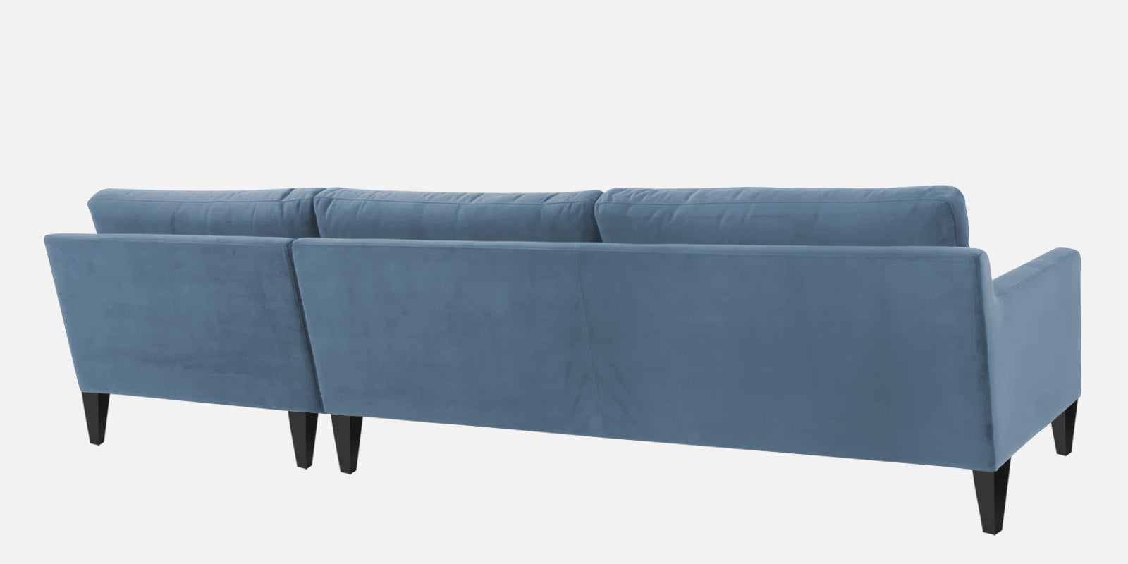 Jones Velvet LHS Sectional Sofa (3+Lounger) In Oxford Blue Colour - Febonic Living