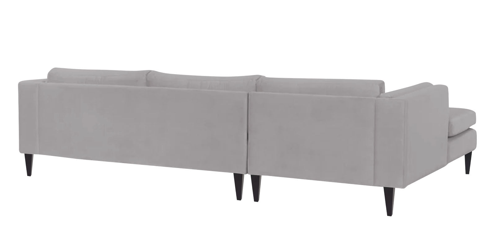 Jasper Velvet LHS Sectional Sofa (3+Lounger) In Concrete grey Colour - Febonic Living