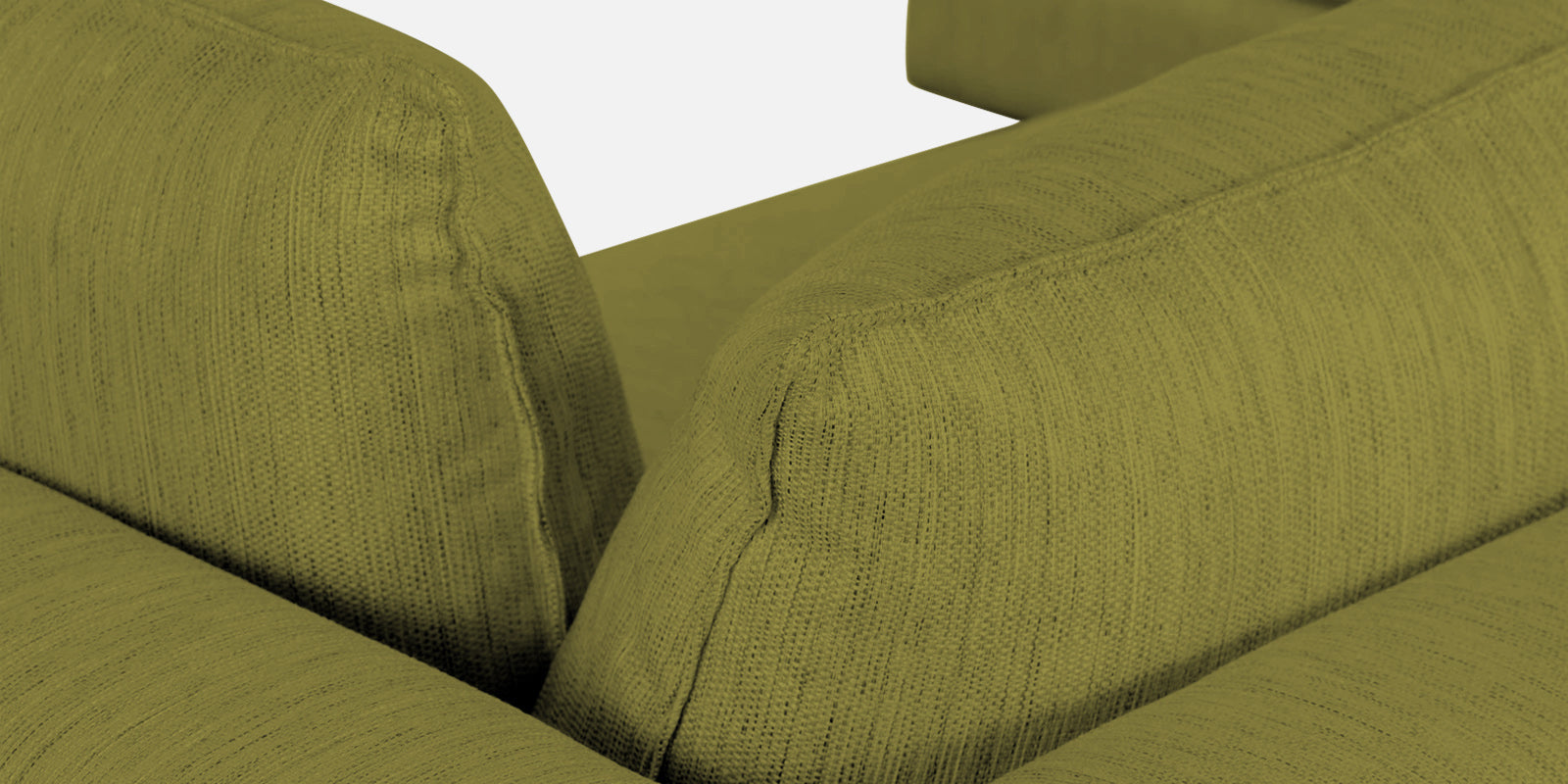 Ziggy Fabric LHS Sectional Sofa (3+Lounger) In Kelly Green Colour - Febonic Living