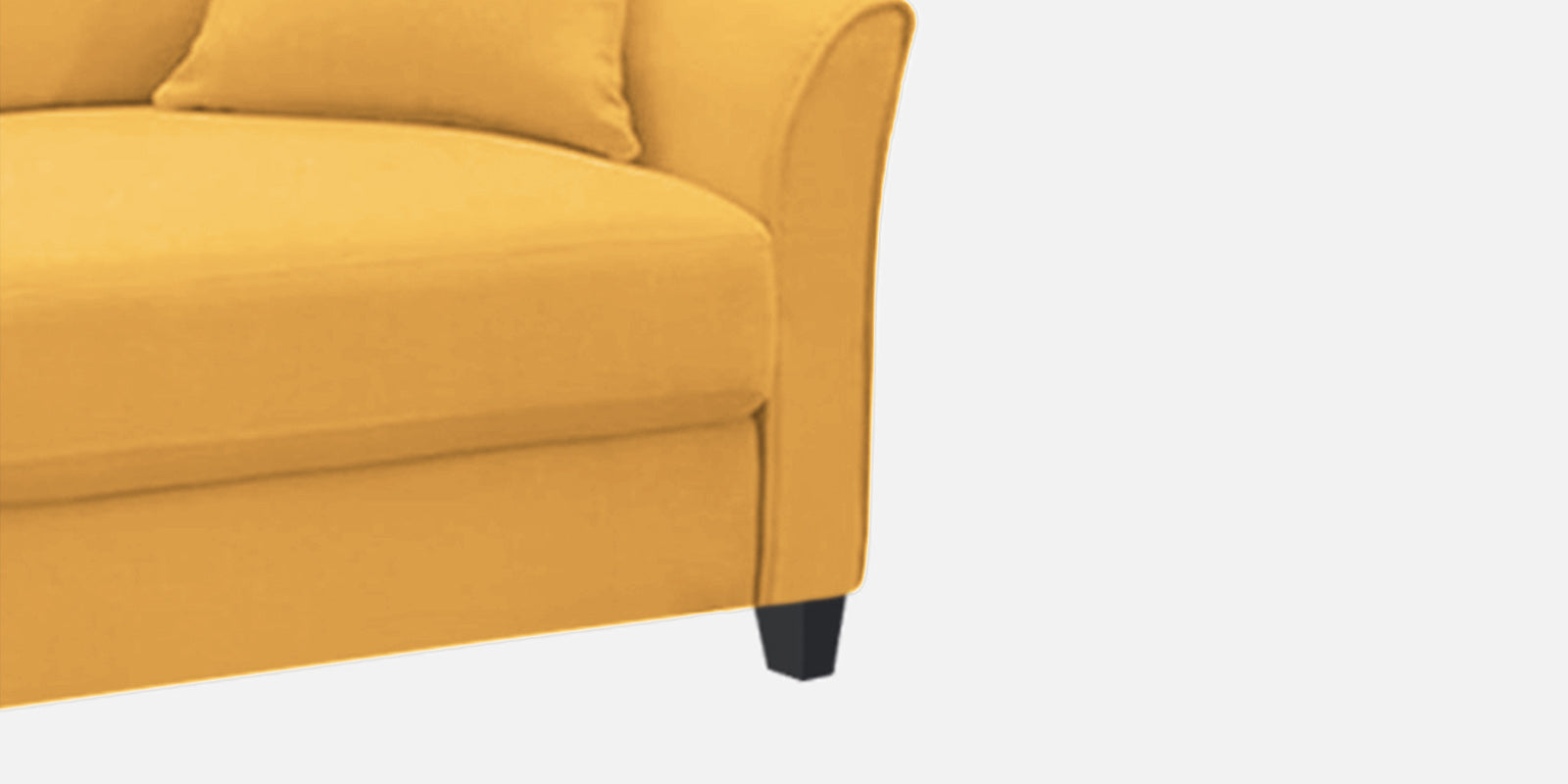 Daroo Velvet 2 Seater Sofa In Turmeric Yellow Colour - Febonic Living