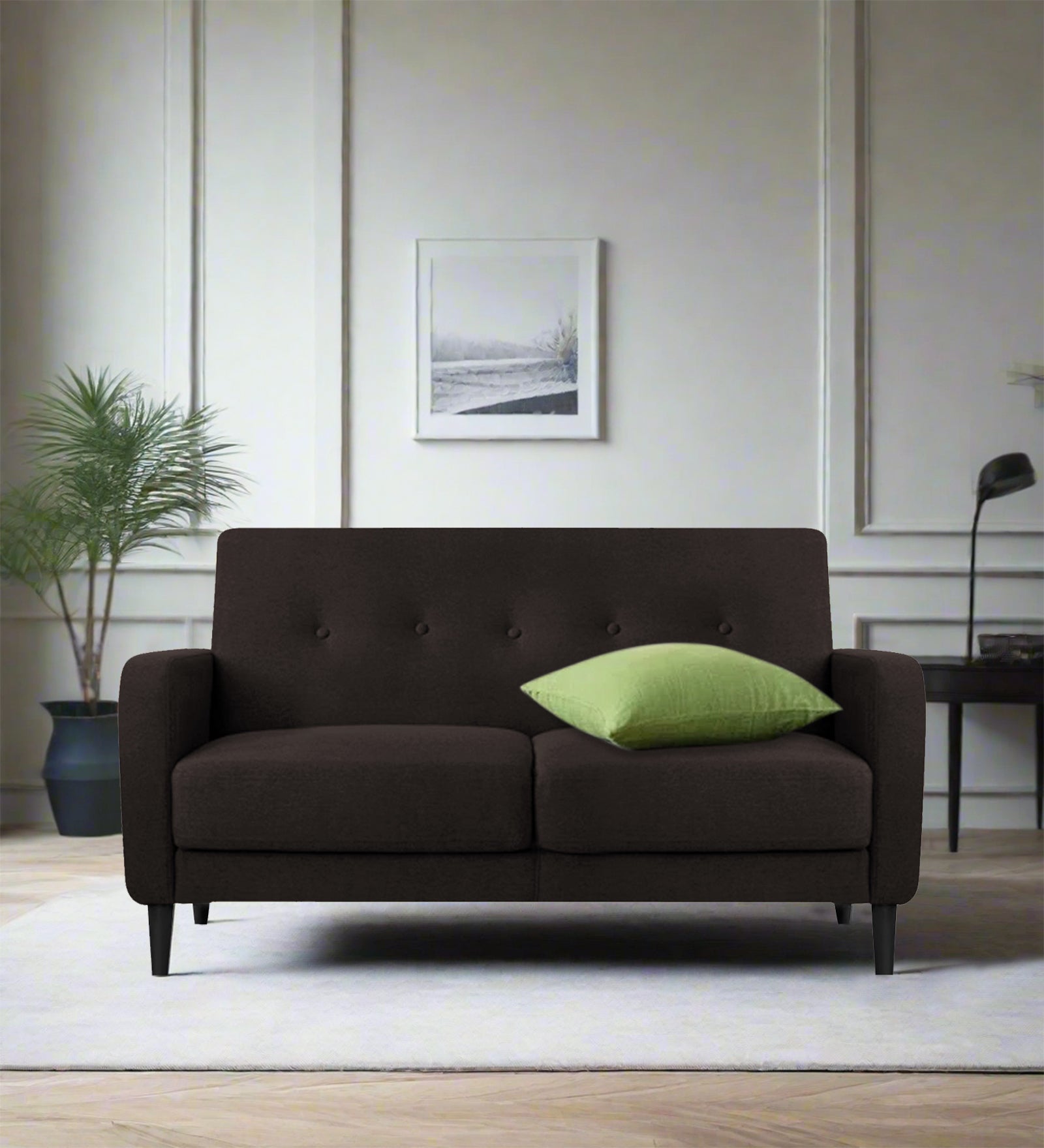 Marq Fabric 2 Seater Sofa In Cara Brown Colour - Febonic Living
